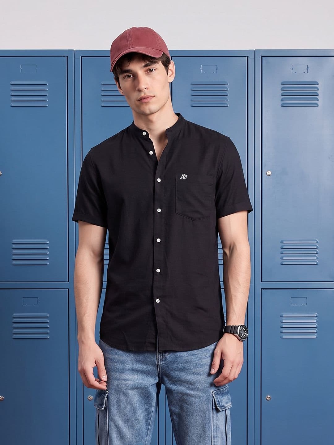 Aeropostale Band Collar Casual Shirt - view 1