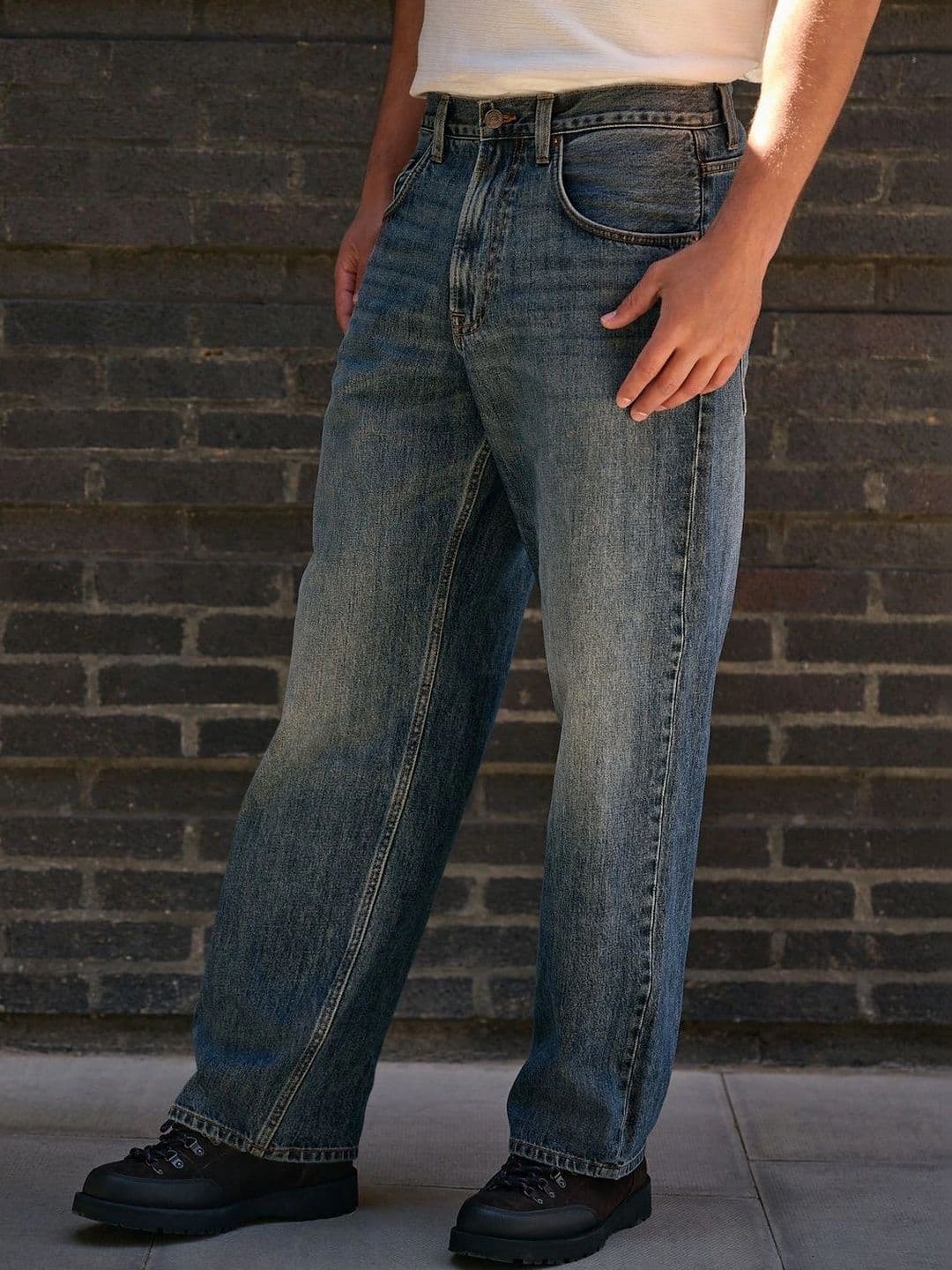 NEXT Men Baggy Fit Light Fade Jeans - view 1
