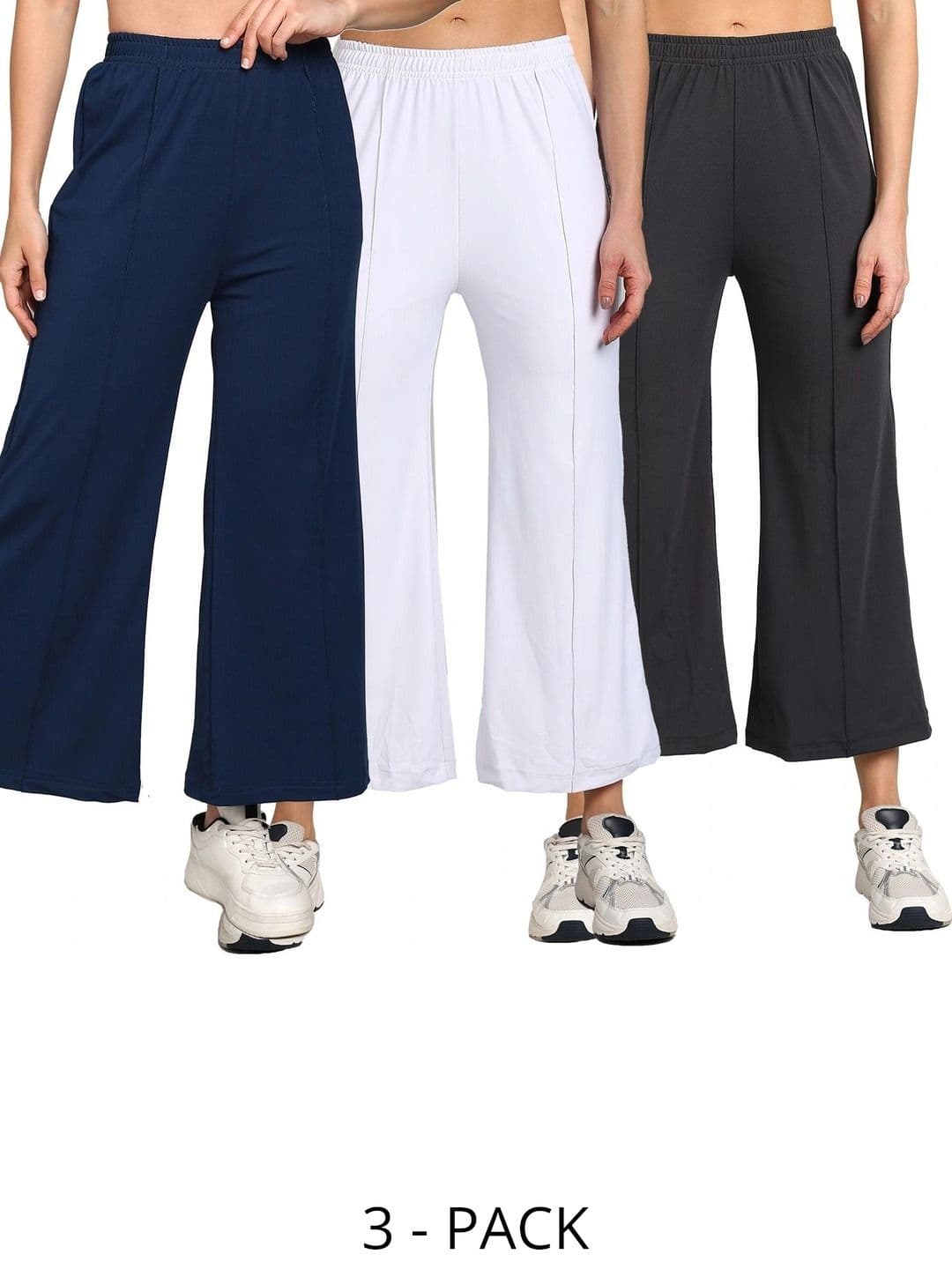 Moda Rapido Women 3 Knitted Palazzos - view 1