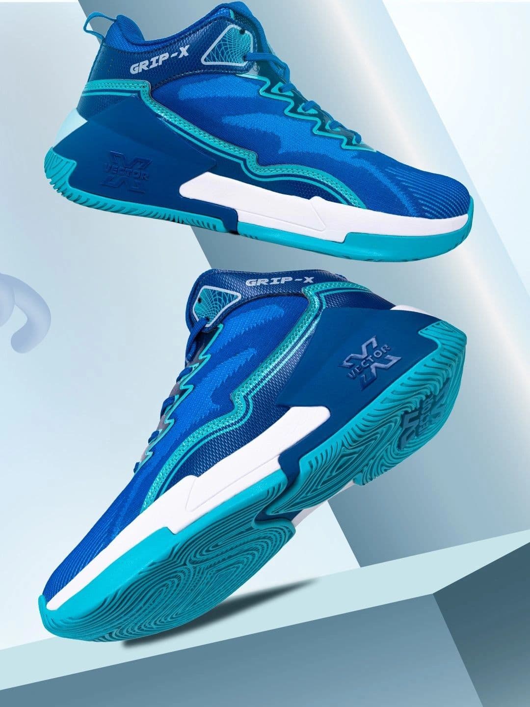 VECTOR X Grip X Indoor Outdoor Knitted Upper & Rubber Sole Lace-Up Basketball Shoes - view 1
