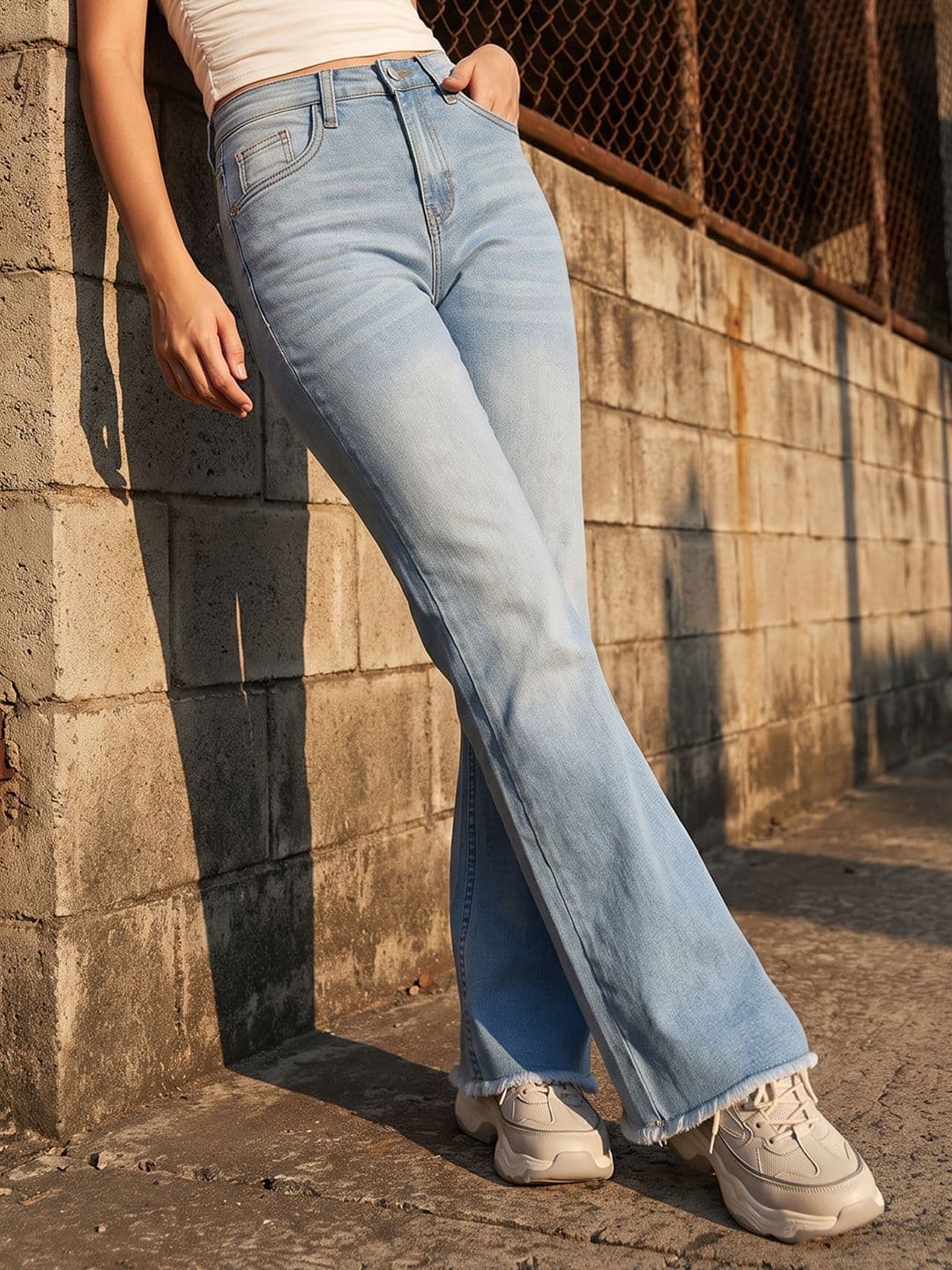 The Roadster Life Co. Women Bootcut Light Fade Stretchable Jeans - view 1