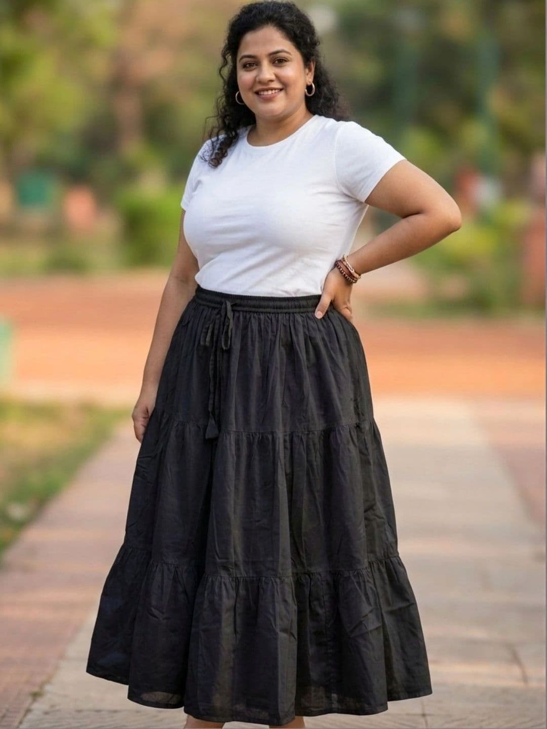 ANGOORI FASHION Women Tiered Maxi Tiered Skirt - view 1