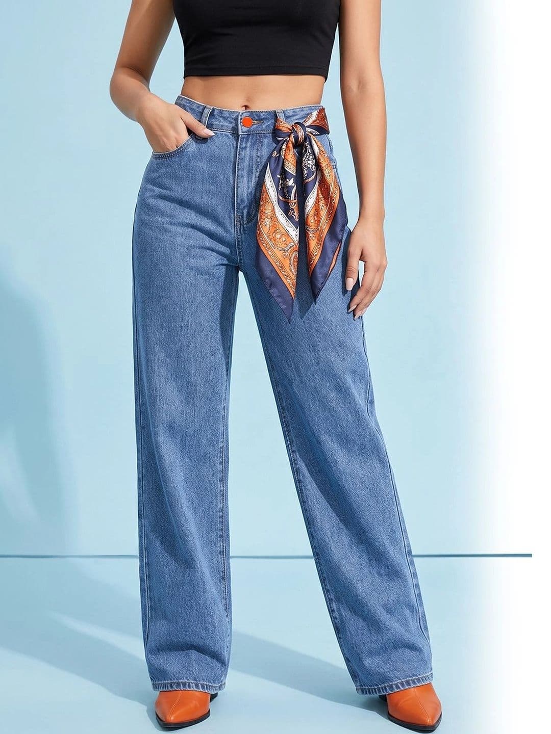 Encrypt Women Comfort Straight Fit High-Rise Stretchable Jeans - view 1