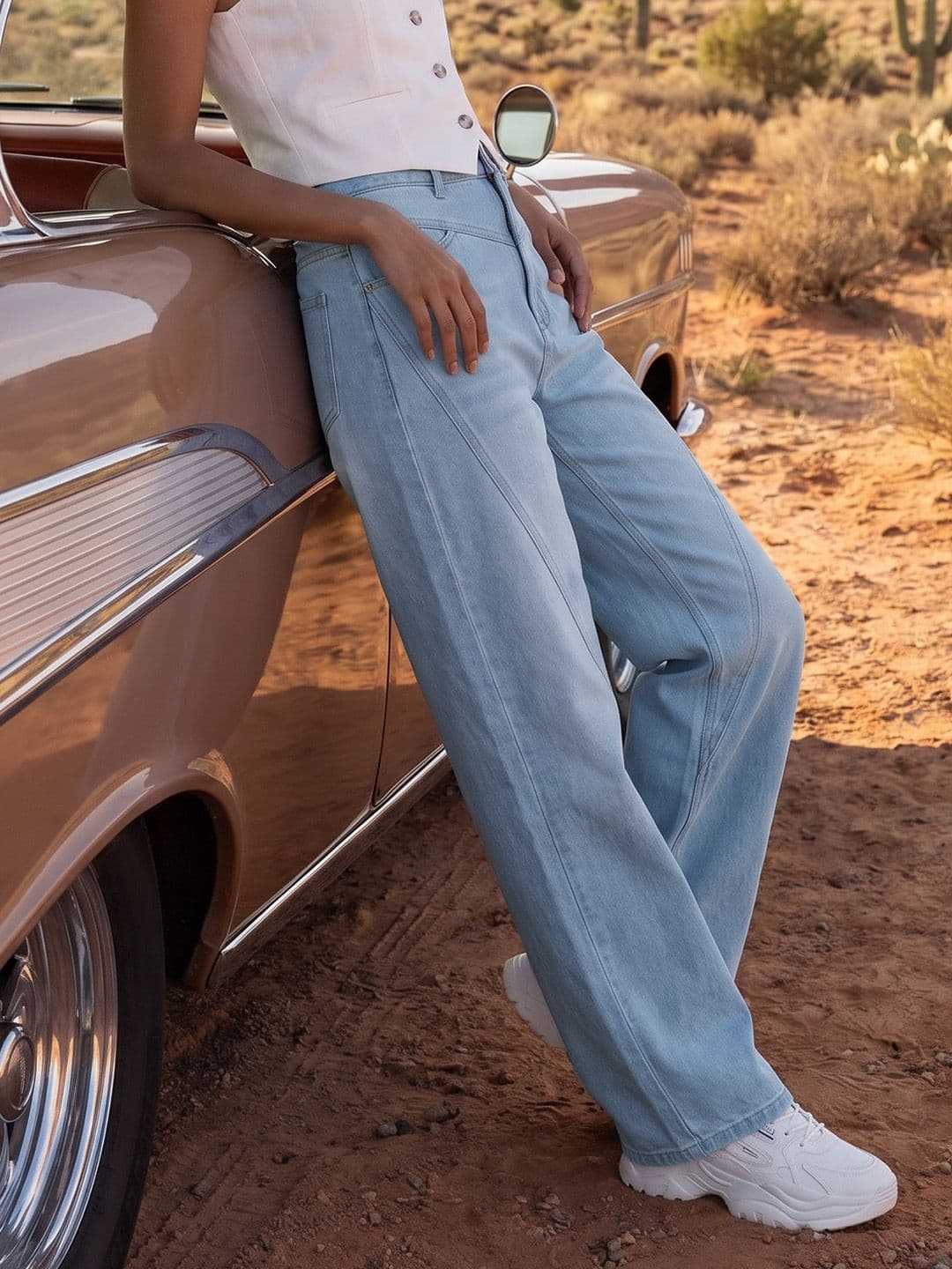The Roadster Life Co. Women Baggy Panelled Jeans - view 1