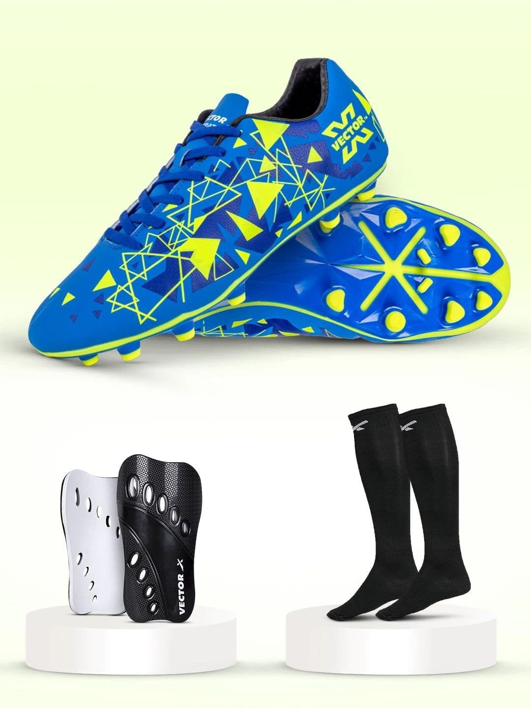 VECTOR X Nitro X Shoes with Pair of Shin Guard & Stockings Football Kit - view 1