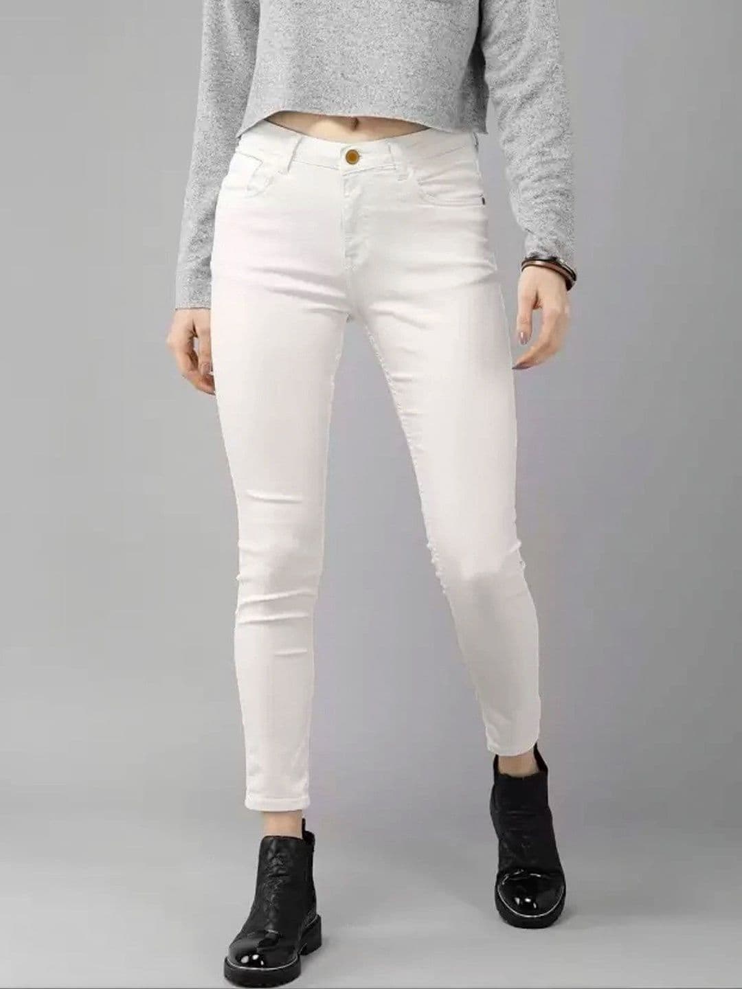 MASTERLY WEFT Women Skinny Fit Mid-Rise Stretchable Jeans - view 1