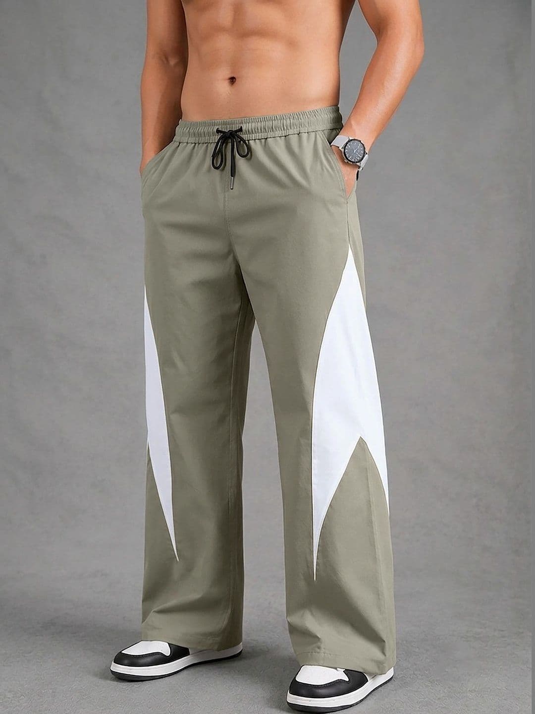 PRAVAHA Men Regular Fit Colourblocked Dri-FIT Training Track Pants - view 1