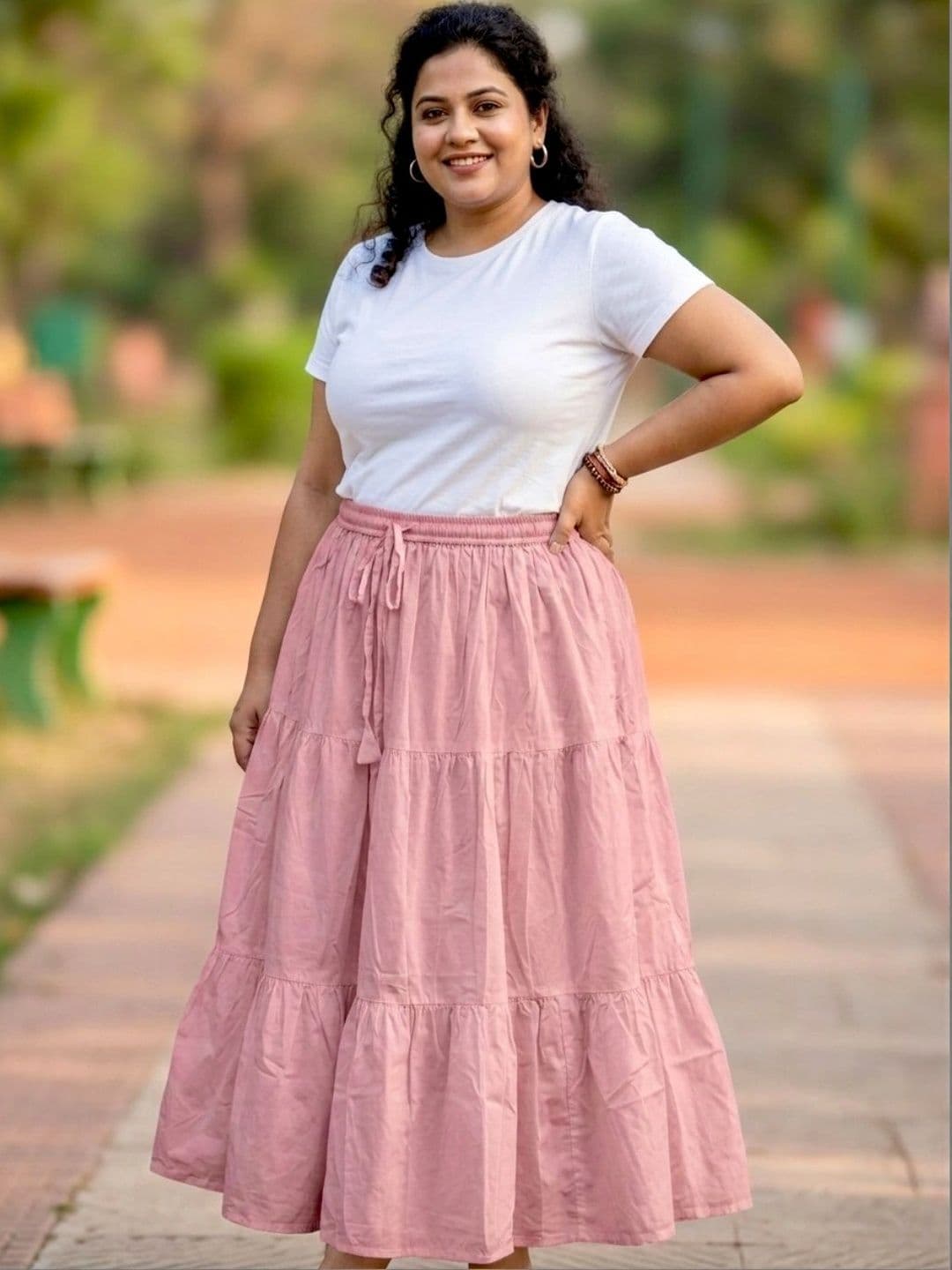 ANGOORI FASHION Women Tiered Maxi Tiered Skirt - view 1