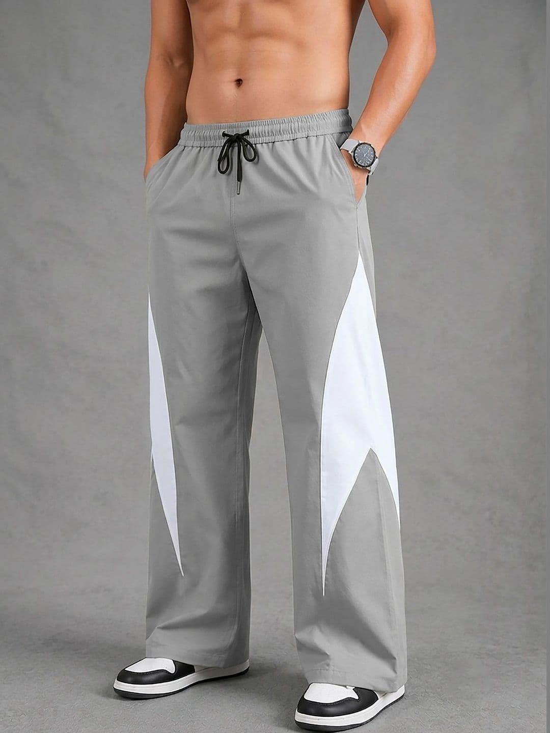 PRAVAHA Men Regular Fit Colourblocked Dri-FIT Training Track Pants - view 1