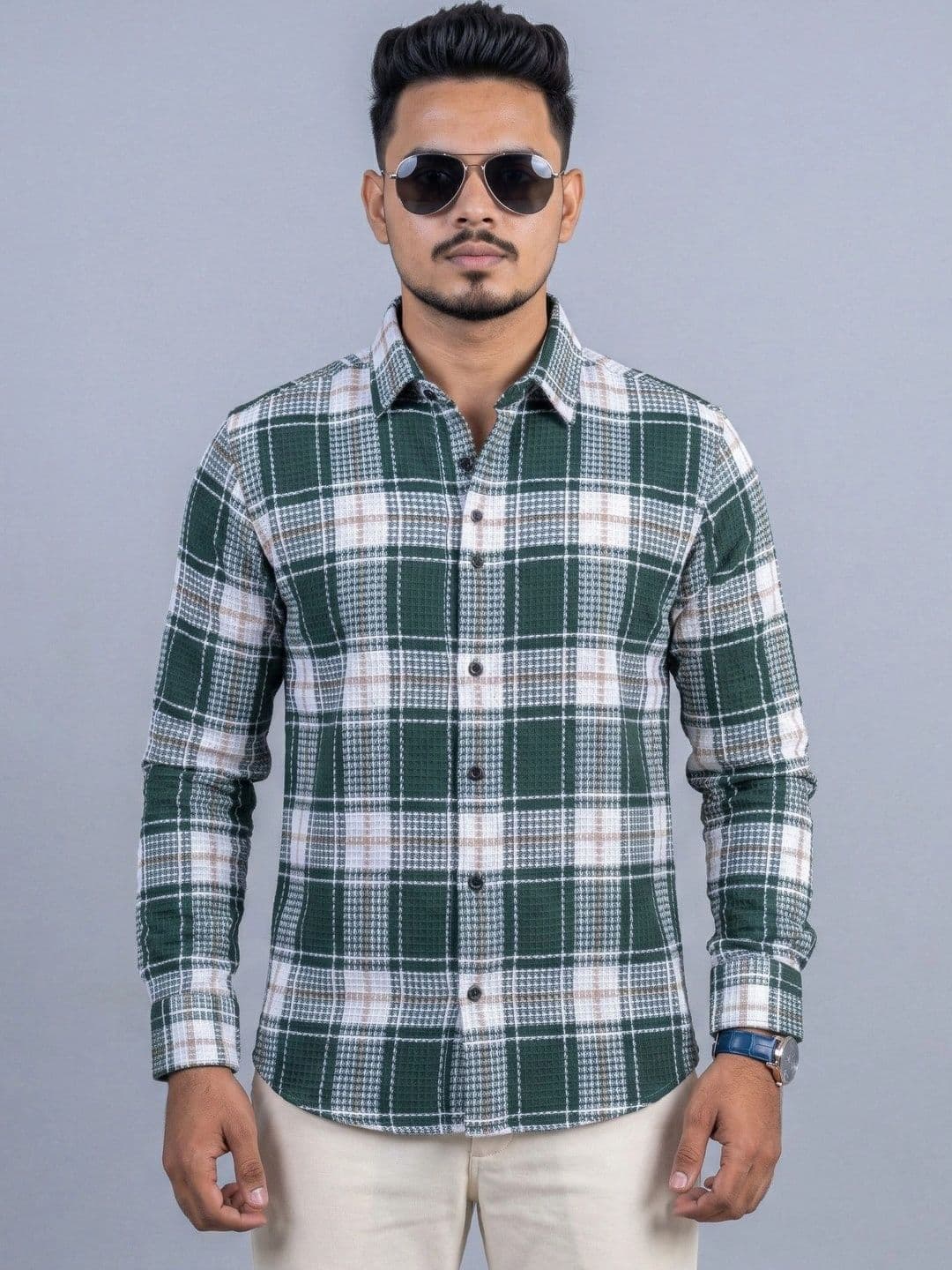 TUSHREE BOUTIQUE Men Classic Tartan Checks Checked Casual Shirt - view 1