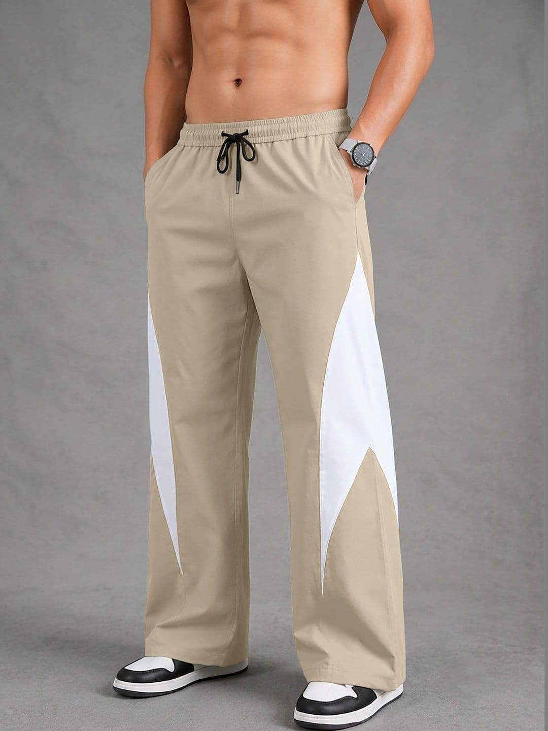 PRAVAHA Men Regular Fit Colourblocked Dri-FIT Training Track Pants - view 1