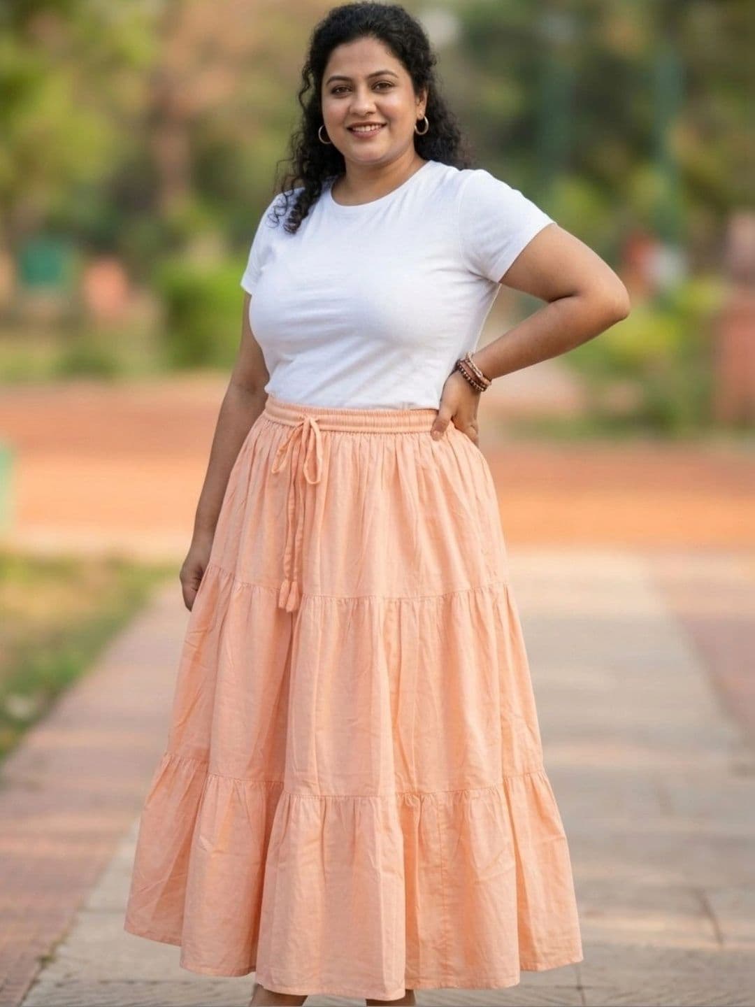 ANGOORI FASHION Women Tiered Midi Tiered Skirt - view 1