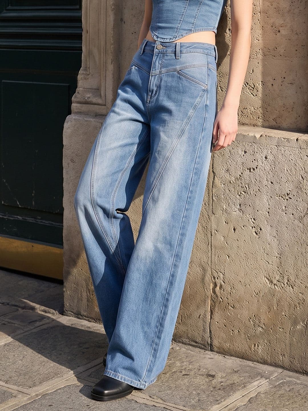The Roadster Life Co. Women Baggy Panelled Stretchable Jeans - view 1
