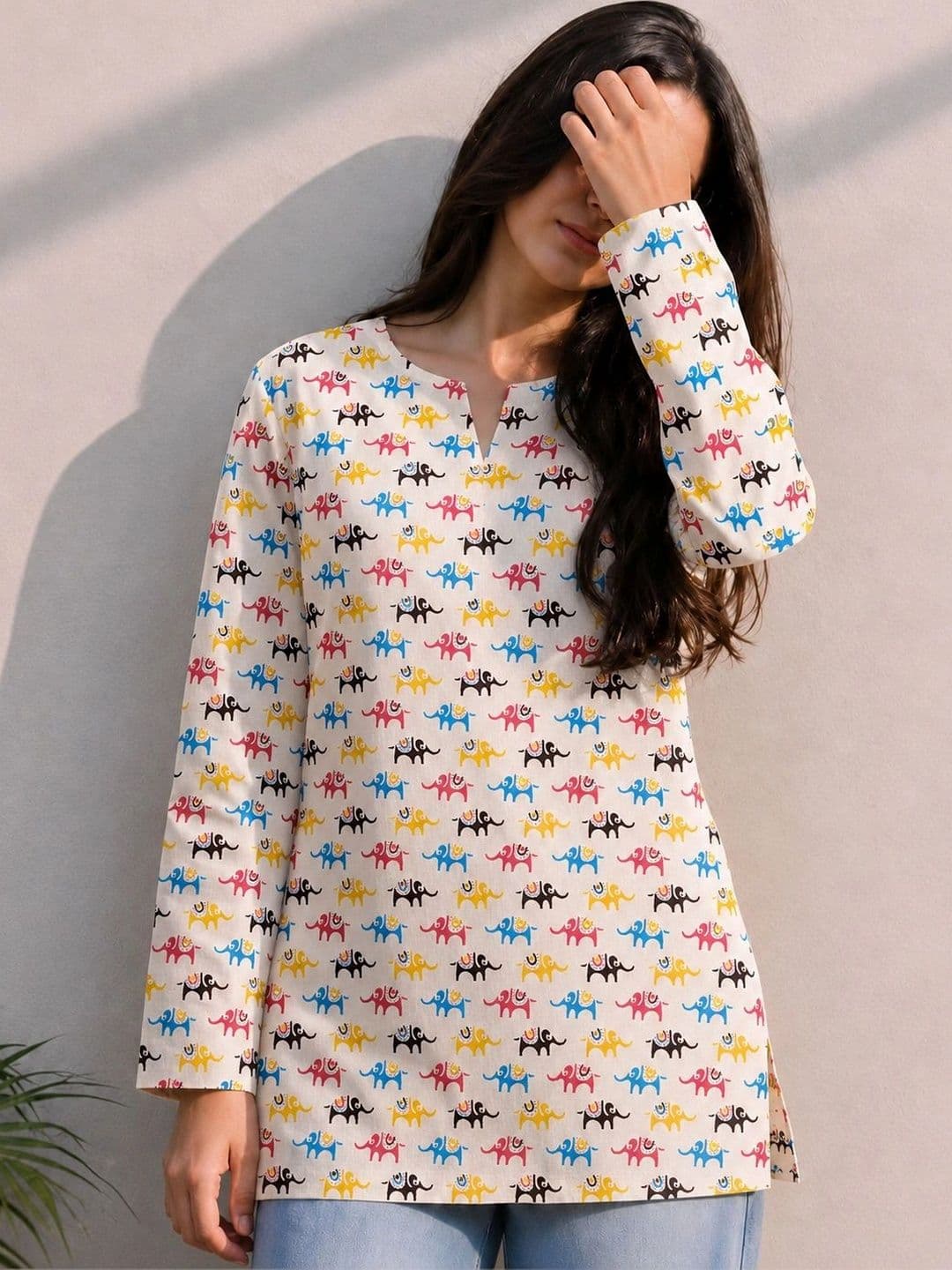 Tzelynn Women Quirky Printed Quirky Kurta - view 1