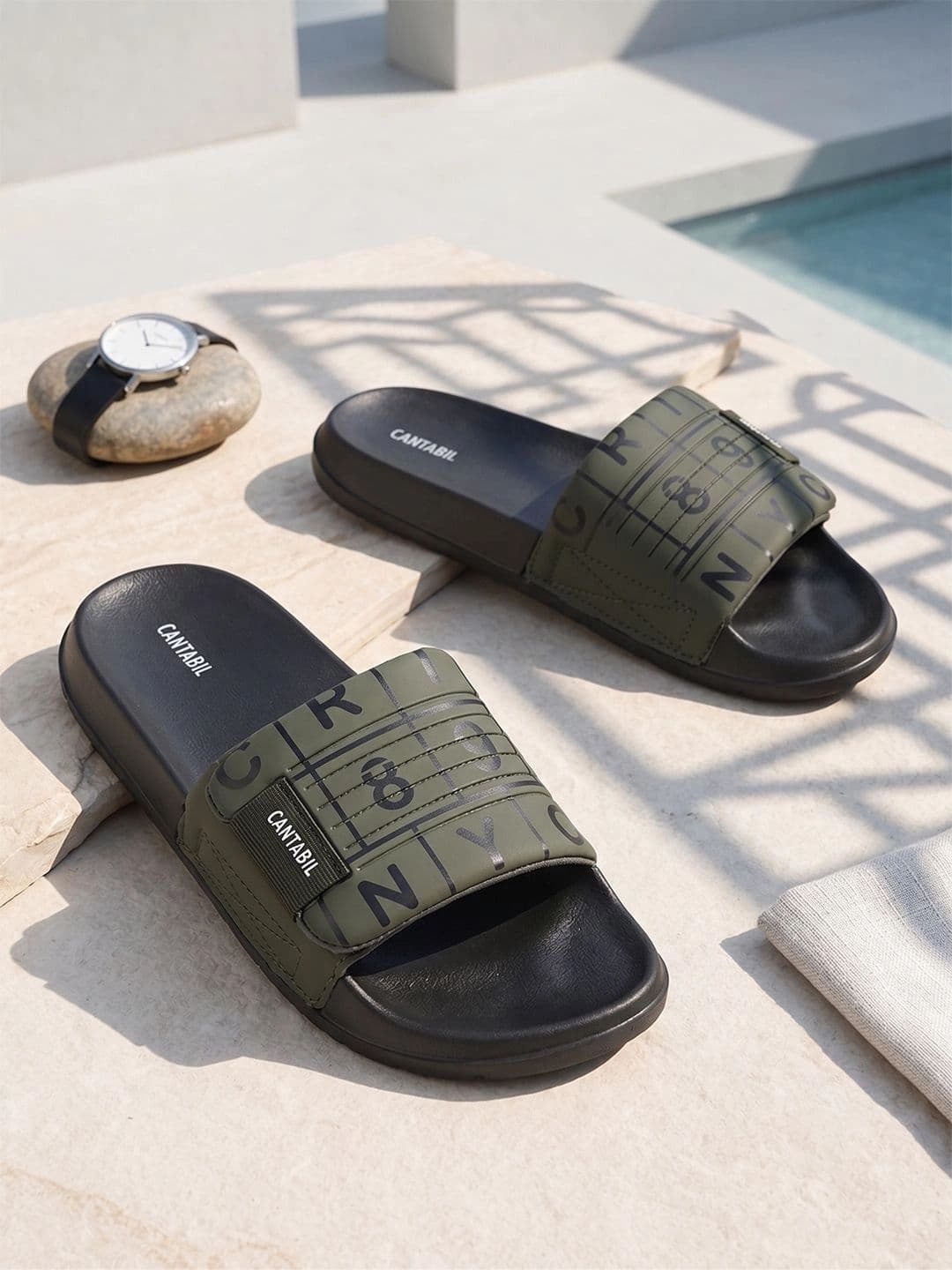 Cantabil Men Printed Sliders - view 1