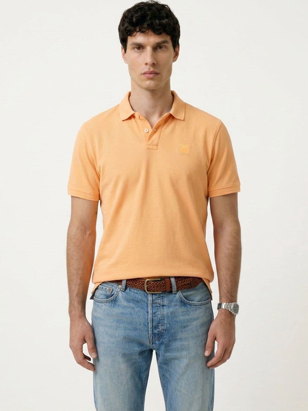 Blue Buddha Men Polo Collar T-shirt - view 1