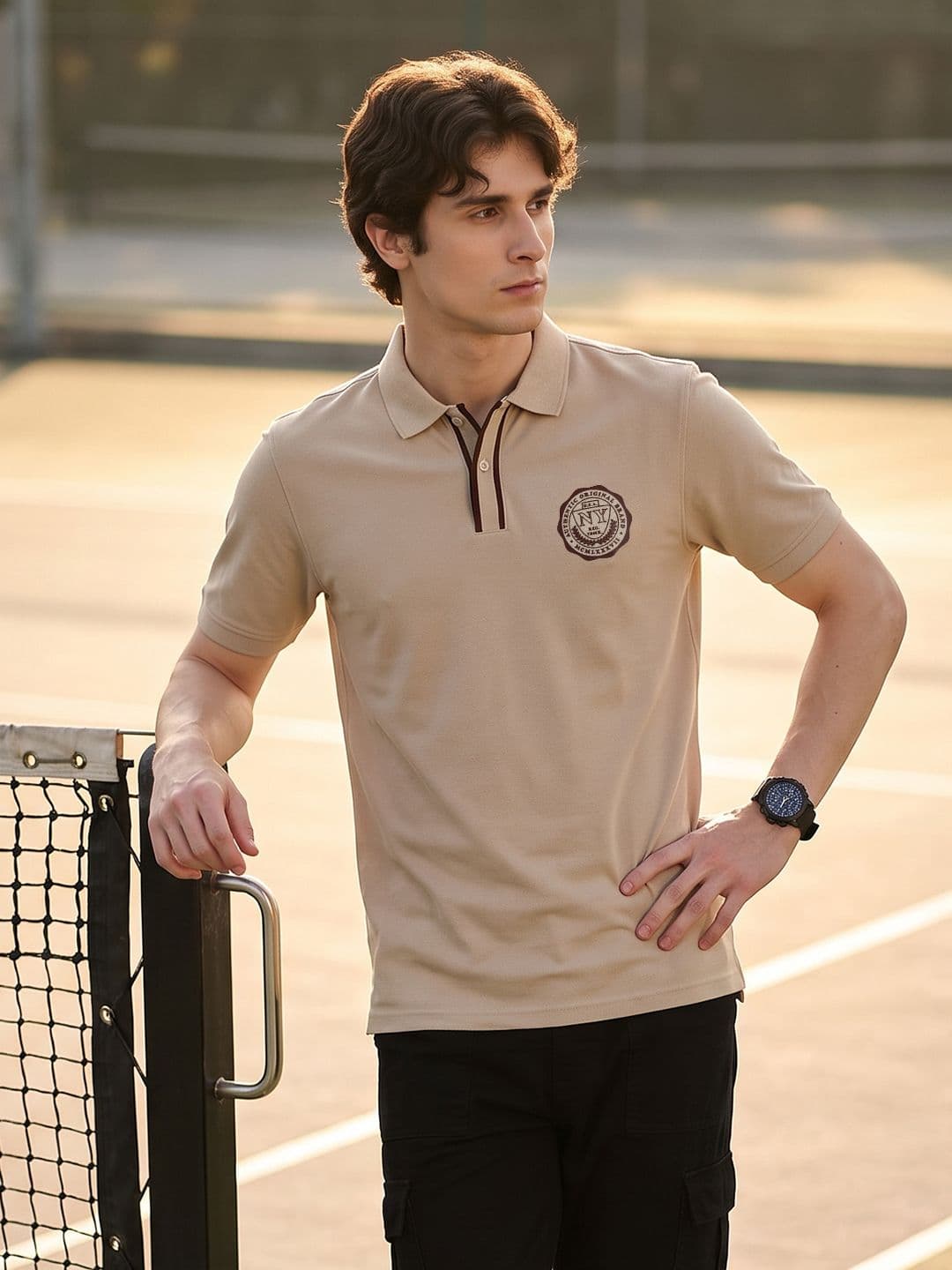 Aeropostale Polo Collar Brand Logo Printed Pure Cotton - view 1