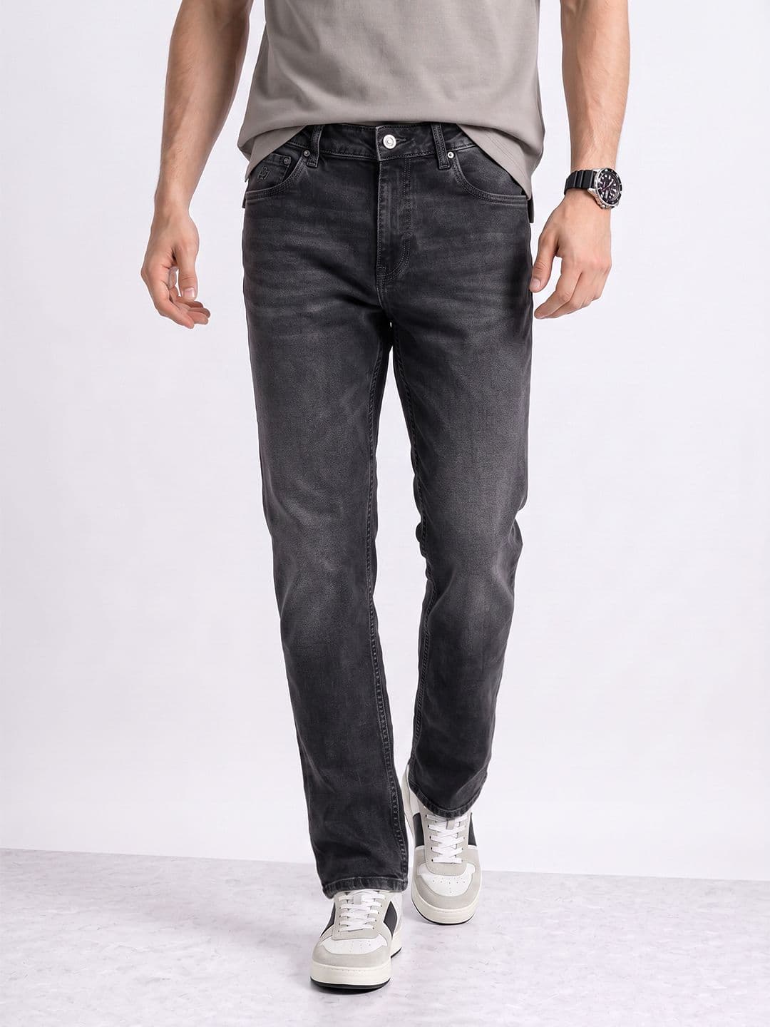 Aeropostale Men Slim Straight High-Rise Stretchable Jeans - view 1