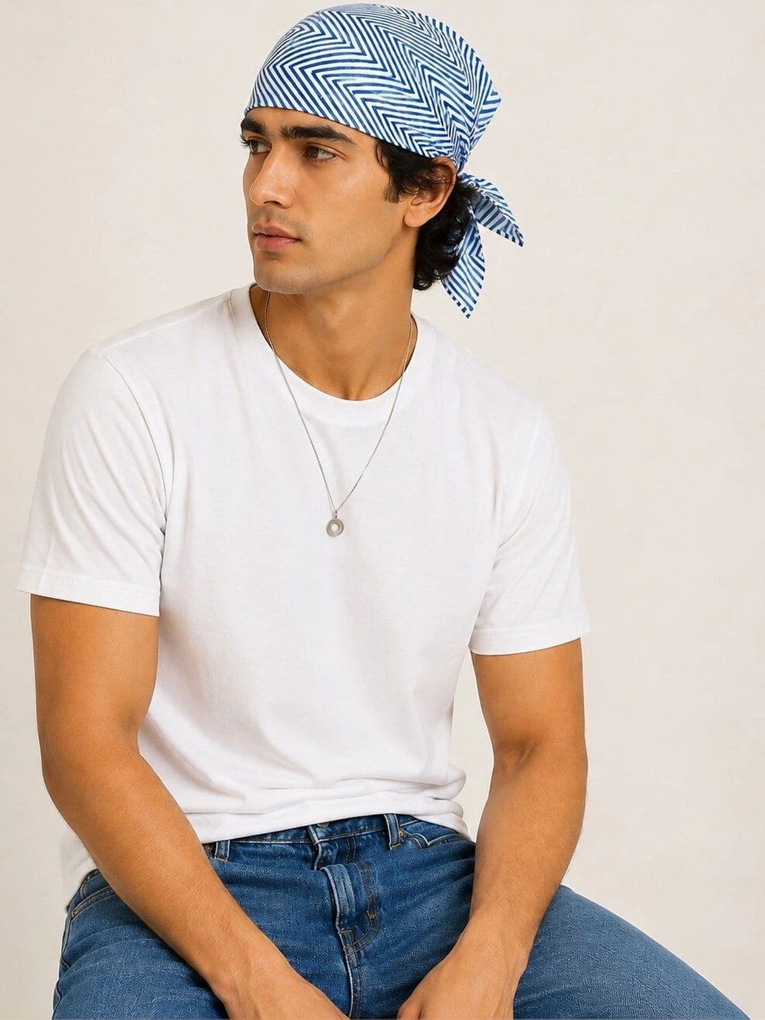 HOUSE OF PEHNAVA Men Striped Scarf - view 1
