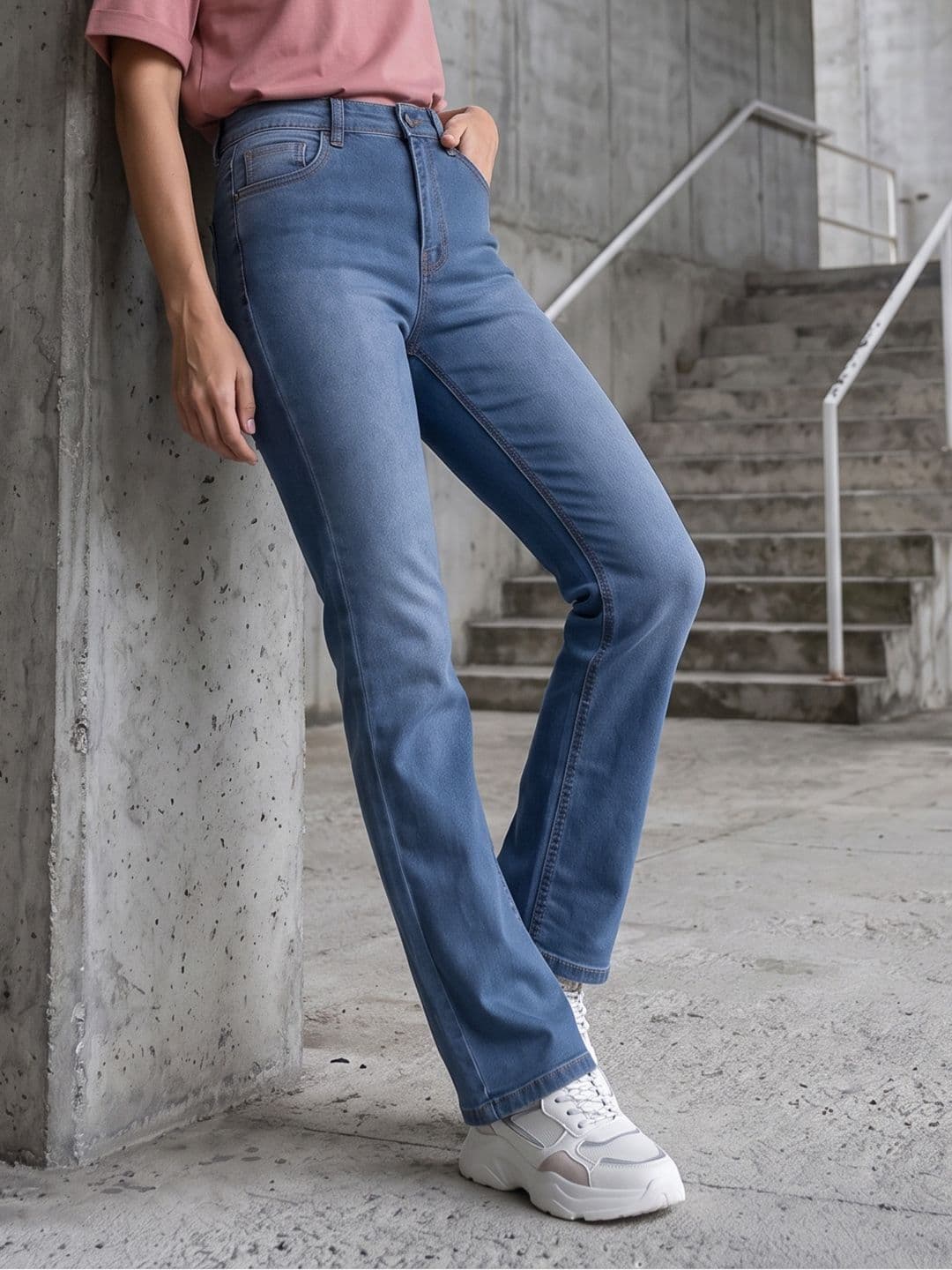 The Roadster Life Co. Women Bootcut Faded Jeans - view 1