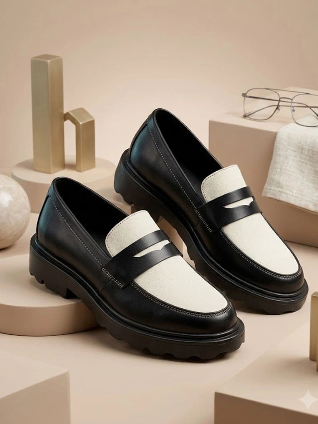 House of Pataudi Men Round Toe Slip-On Formal Loafers - view 1