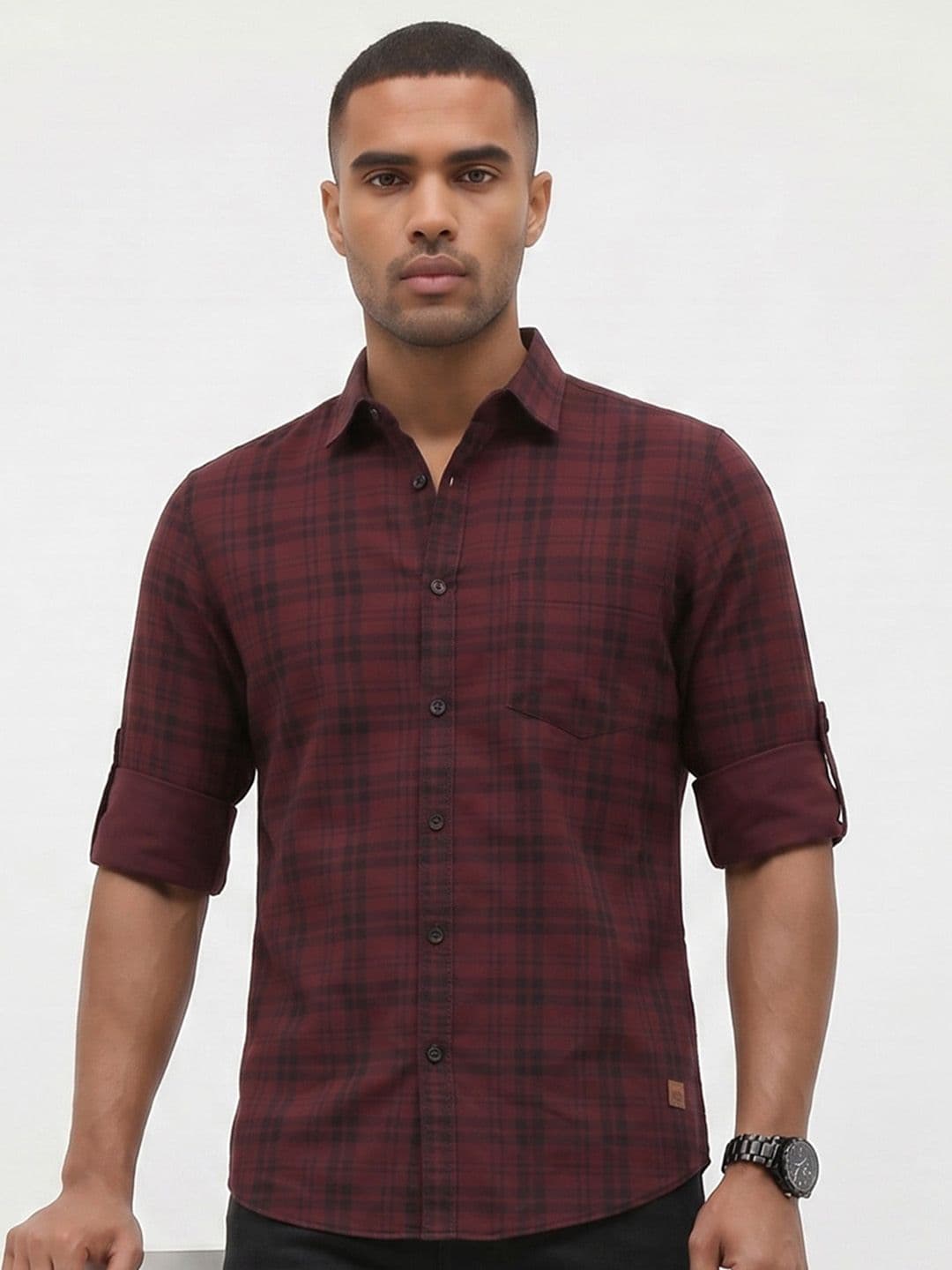 Roadster Life Co. Soft Touch Twill Plaid Casual Shirt - view 1