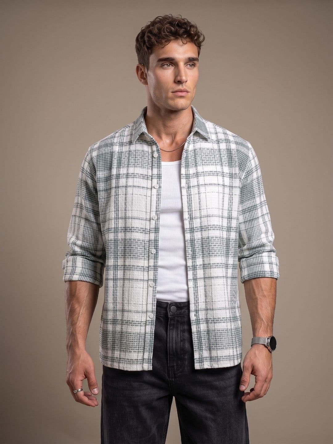 glitchez Checked Relaxed Fit Casual Shirt - view 1
