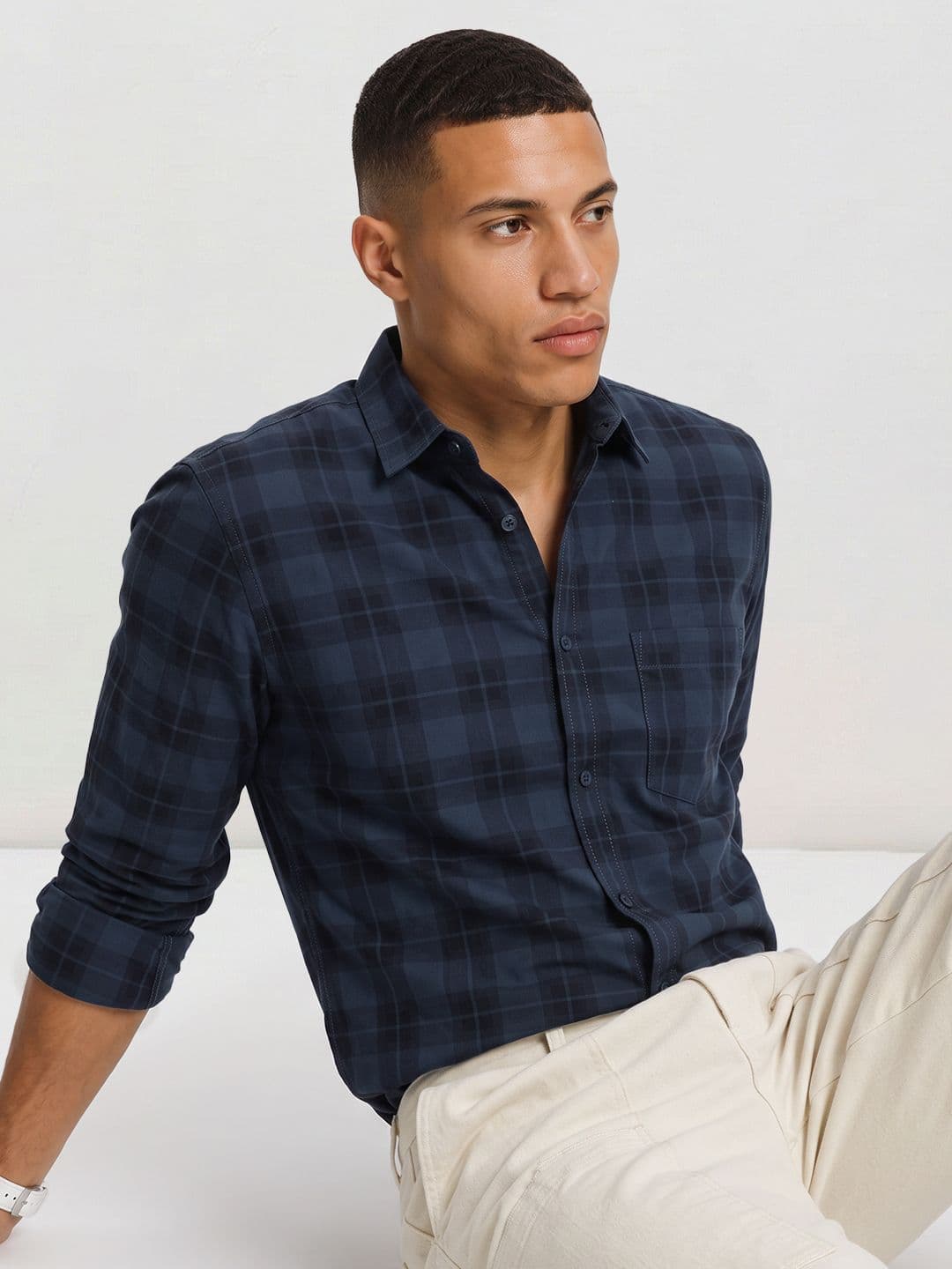 Roadster Life Co. Soft Touch Checked Casual Shirt - view 1