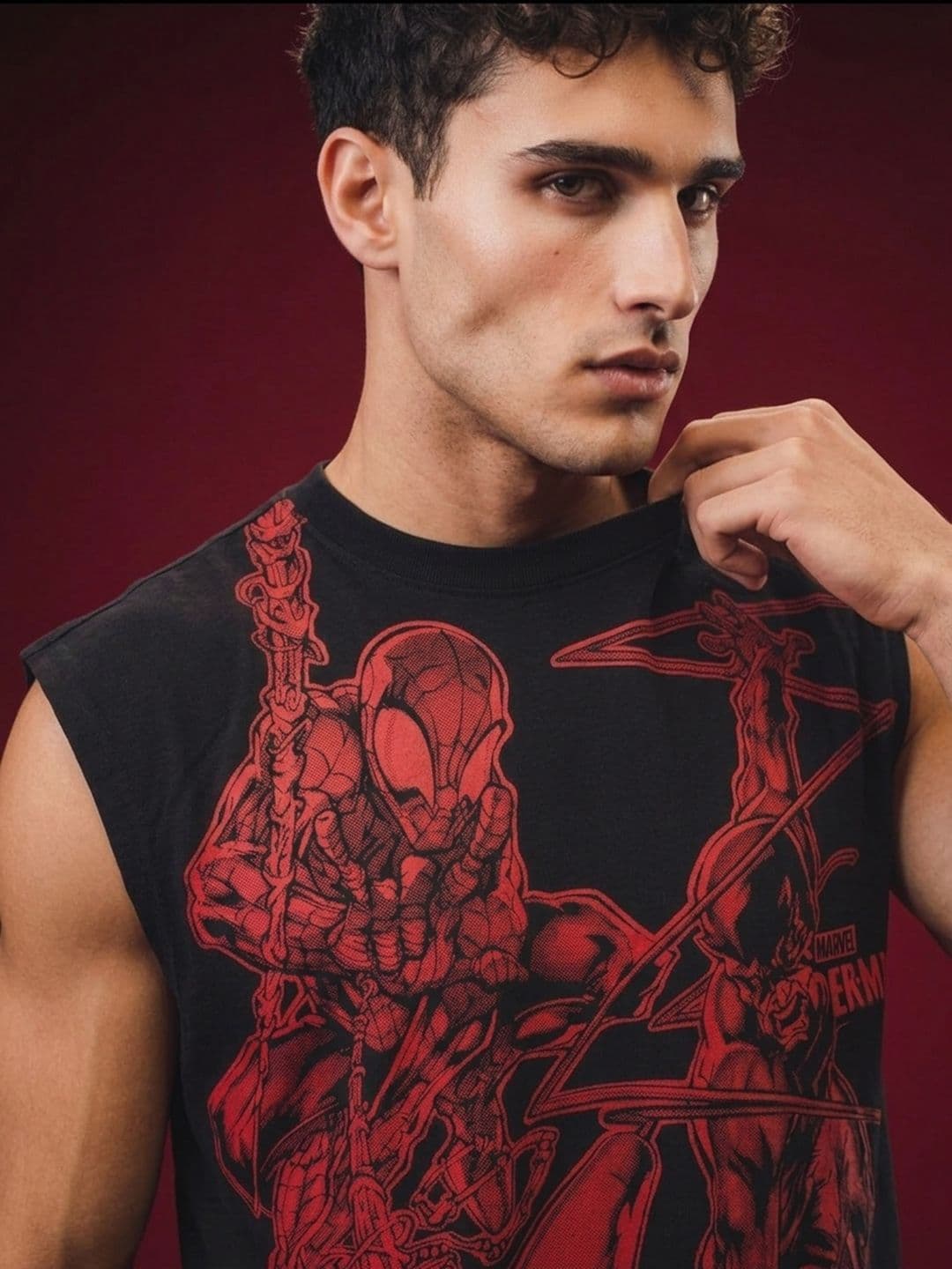 glitchez Spider-Man Printed Oversized Fit T-shirt - view 1