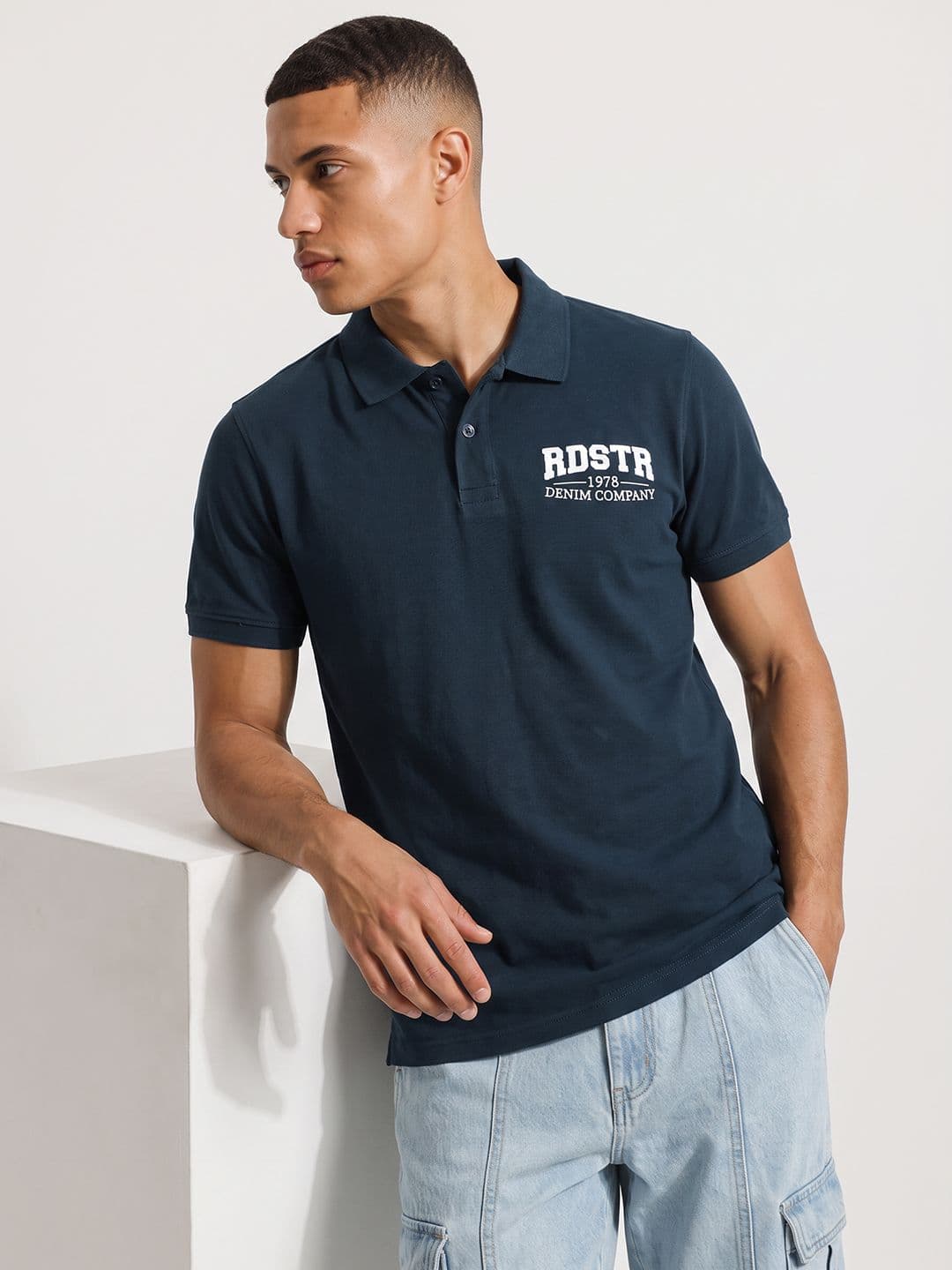 The Roadster Life Co. Typography Polo Collar T-shirt - view 1