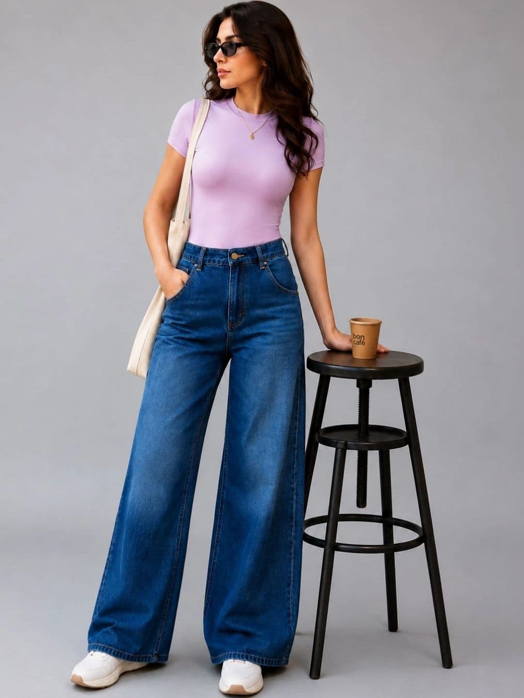 TARAMA Women Flared High-Rise Stretchable Jeans - view 1