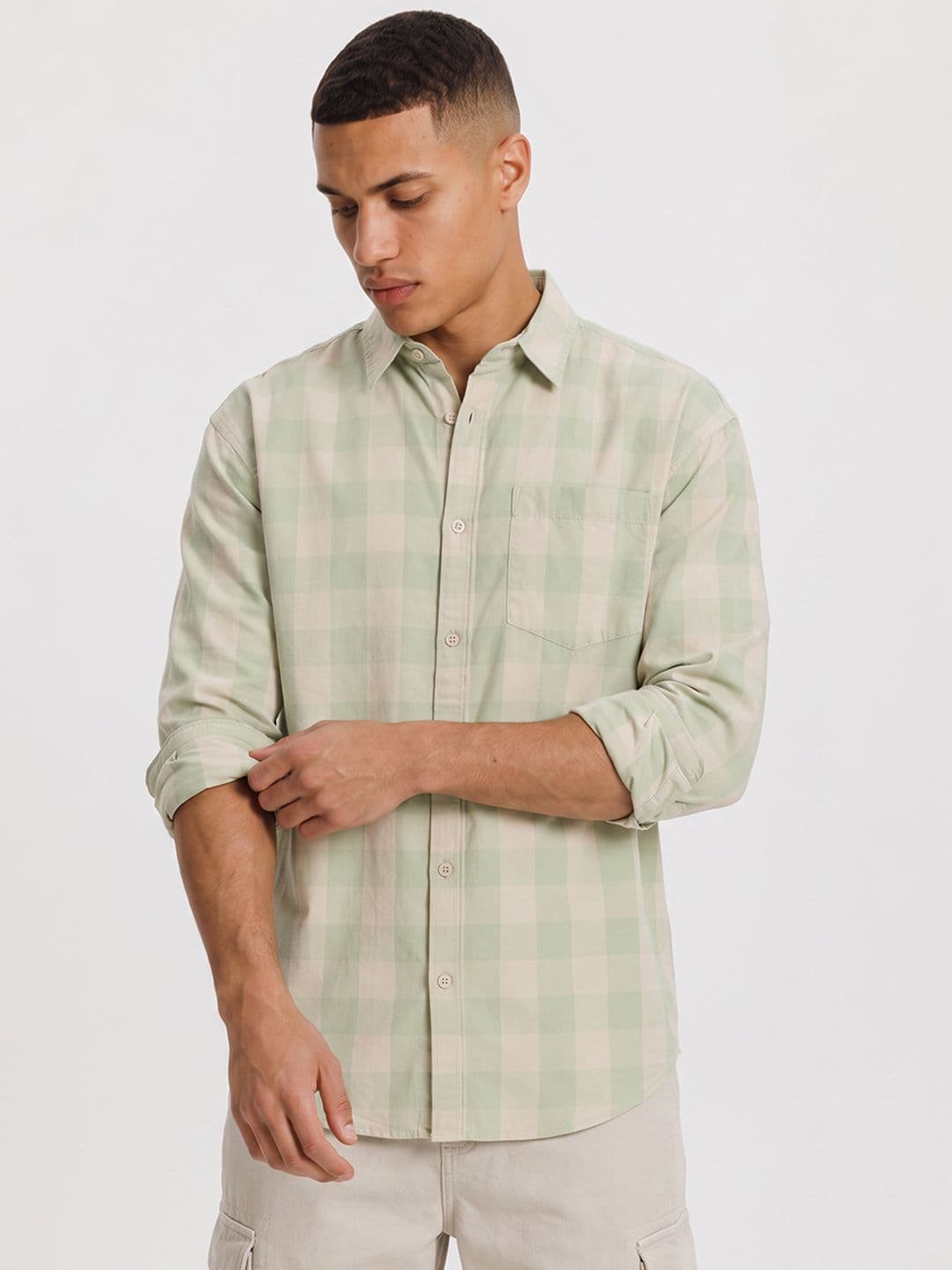 Roadster Life Co. Soft Touch Checked Casual Shirt - view 1