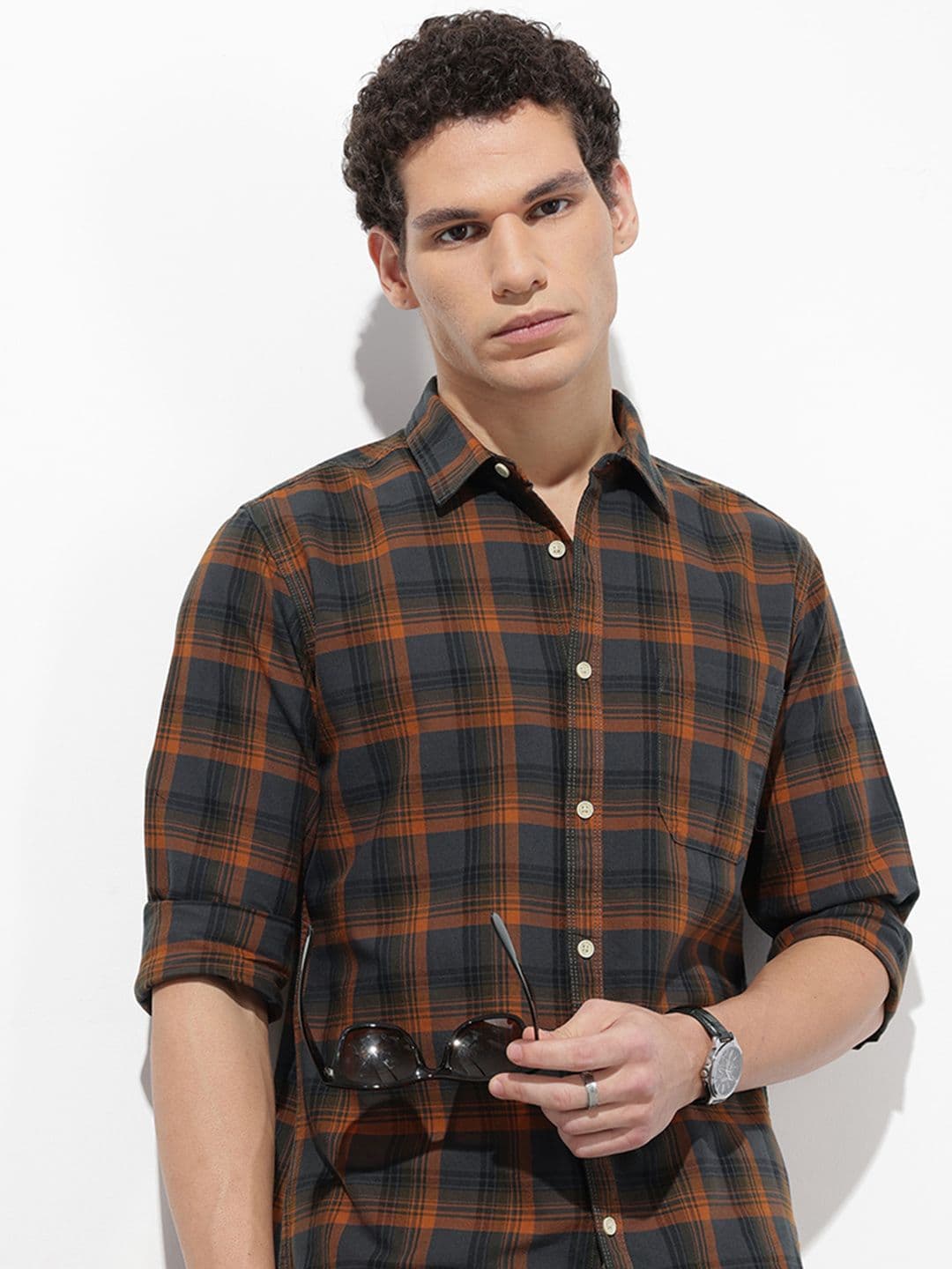 Roadster Life Co. Soft touch Checked Casual Shirt - view 1
