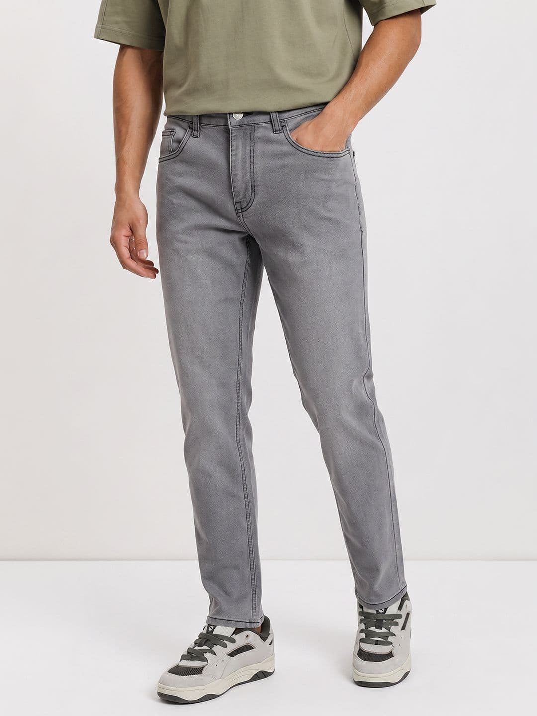 The Roadster Life Co. Men Slim Fit Light Fade Stretchable Jeans - view 1