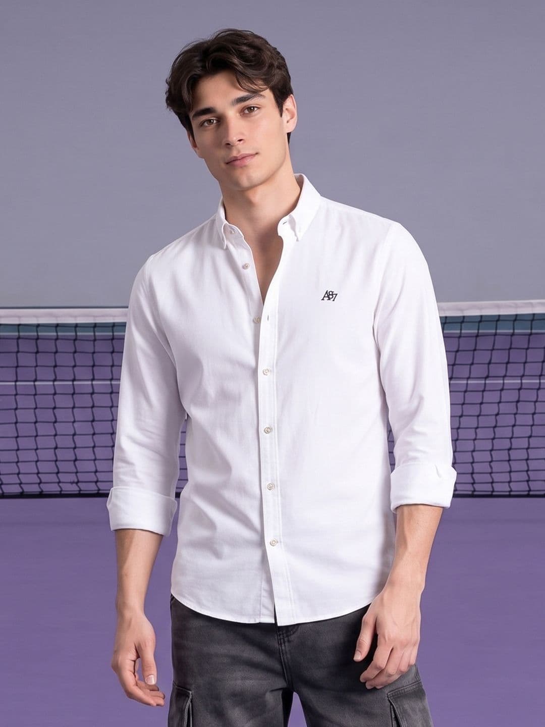 Aeropostale Spread Collar Pure Cotton Casual Shirt - view 1