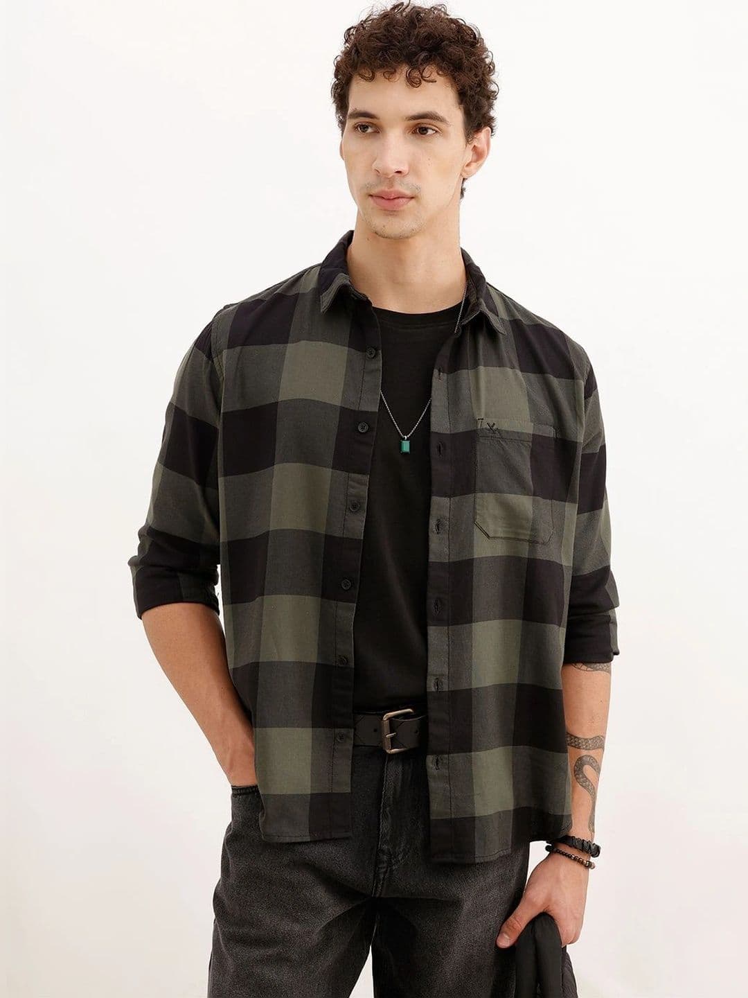 WROGN Men Buffalo Checks Checked Casual Shirt - view 1