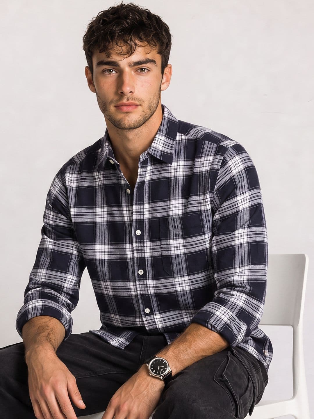 Roadster Life Co. Soft touch Checked Casual Shirt - view 1