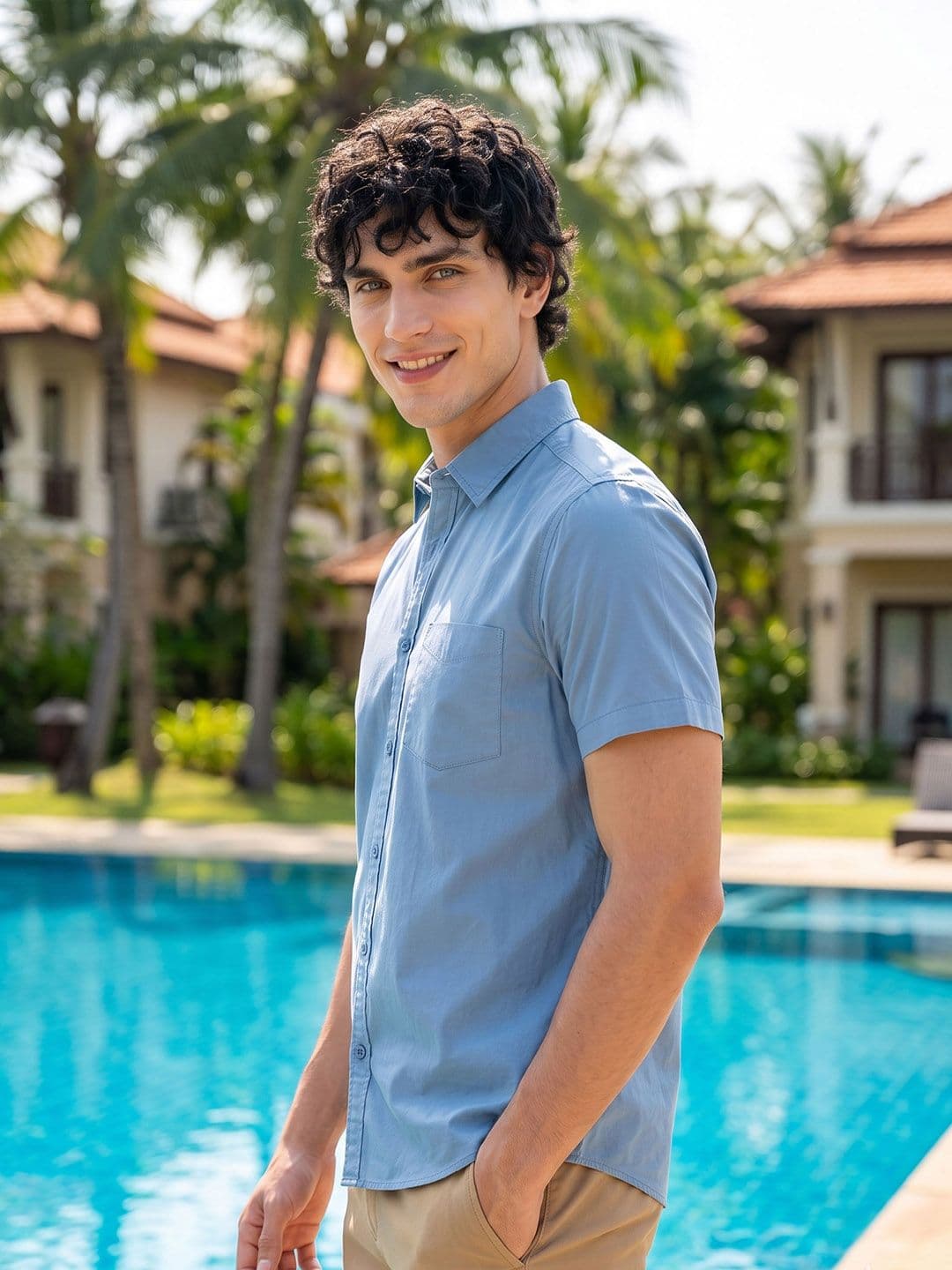 HERE&NOW Men Regular Fit Peach Premium Cotton Casual Shirt - view 1