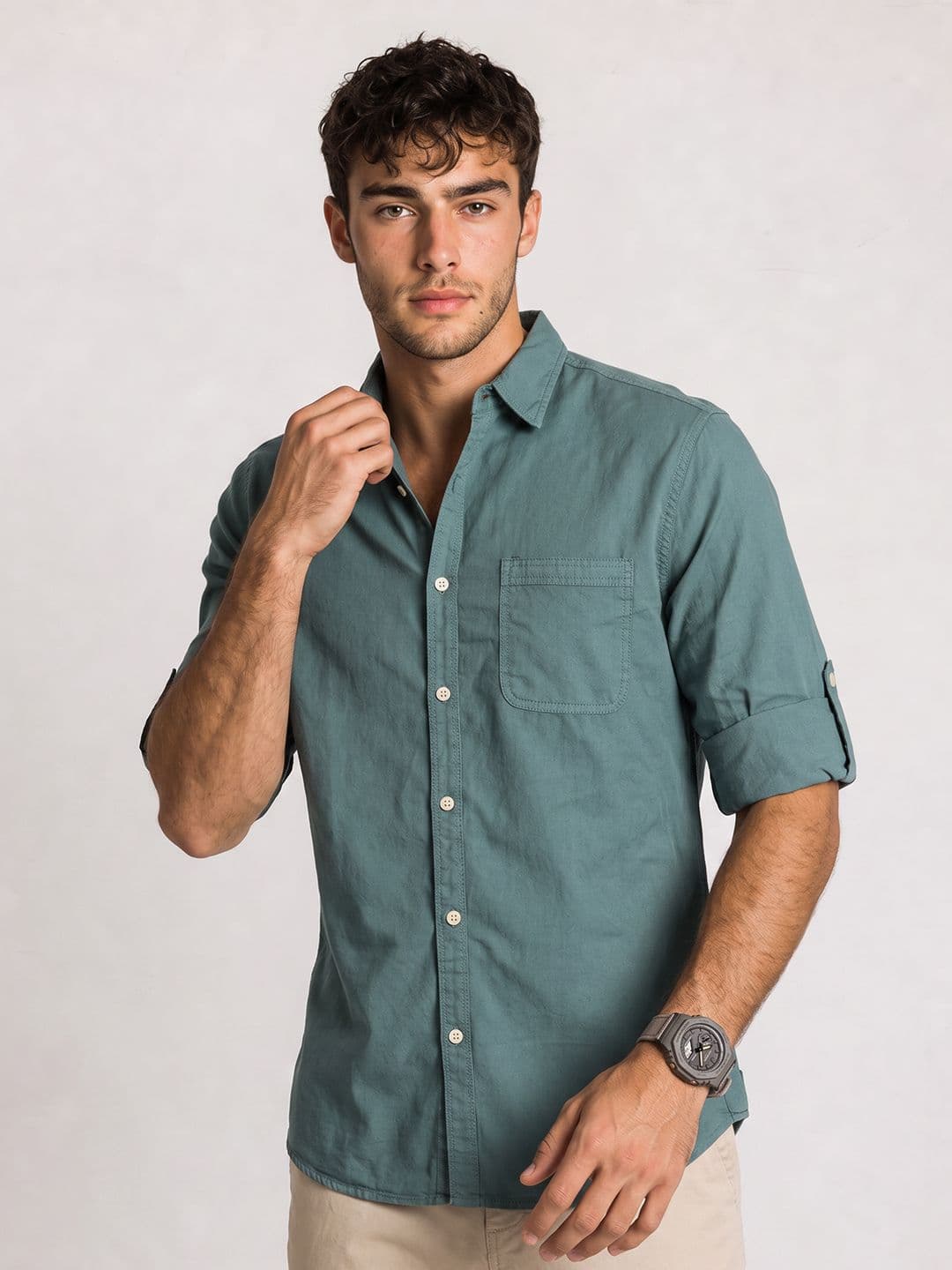 Roadster Life Co. Easy Drape Cotton Shirt - view 1