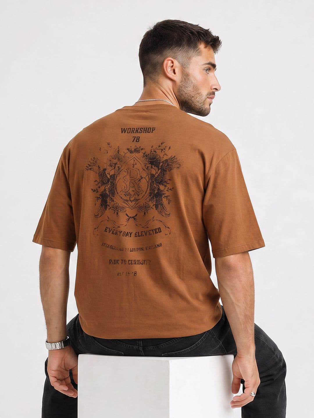 The Roadster Life Co. Relaxed Fit Graphic Printed Pure Cotton T-shirt - view 1