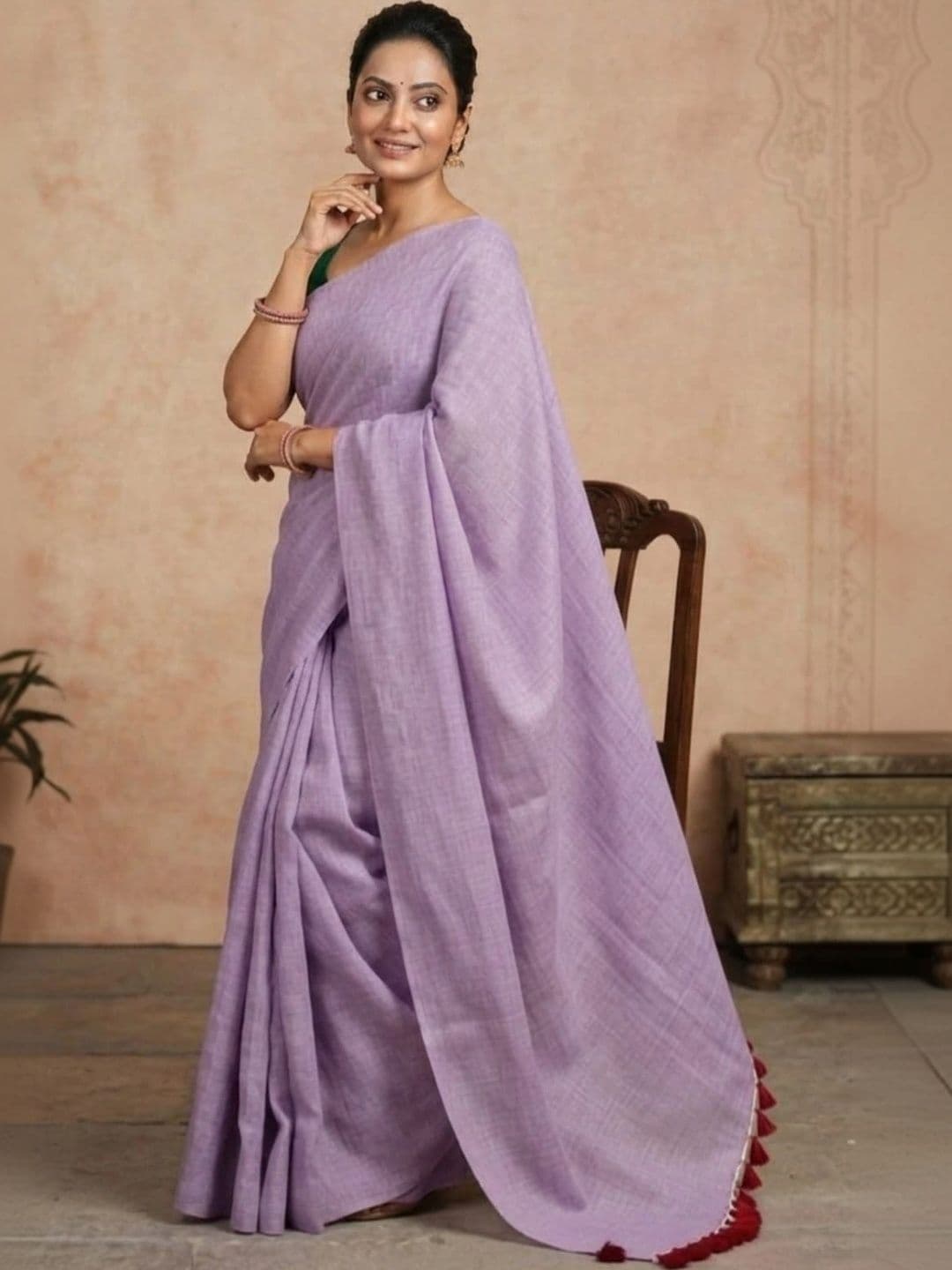 KALINI Pure Cotton Khadi Saree - view 1
