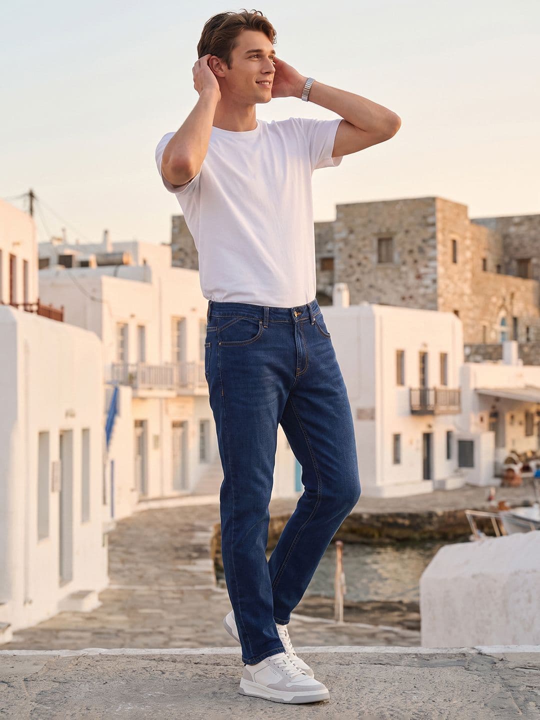 Mast & Harbour Men Tapered Fit Light Fade Jeans - view 1