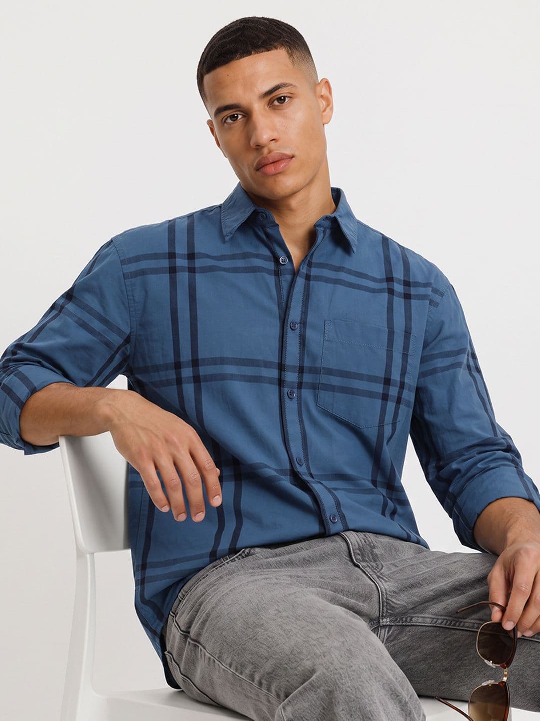 Roadster Life Co. Soft Touch Checked Casual Shirt - view 1