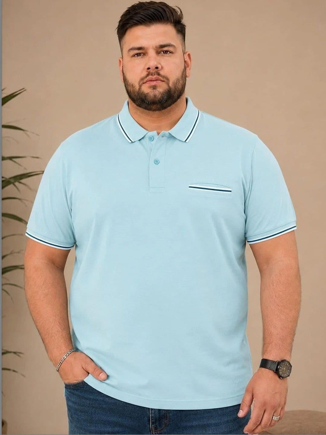 AUSTIVO Men Polo Collar Pockets T-shirt - view 1