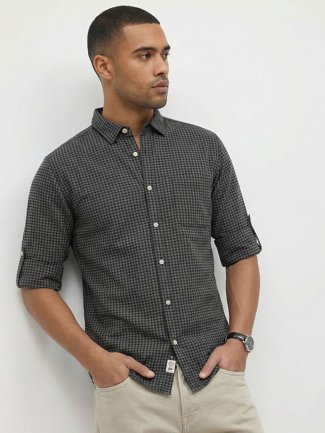 Roadster Life Co. Soft Touch Checked Casual Shirt - view 1