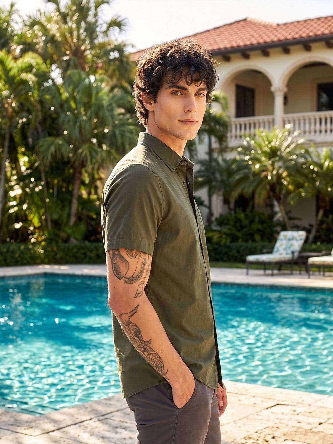 HERE&NOW Men Regular Fit Peach Premium Cotton Casual Shirt - view 1