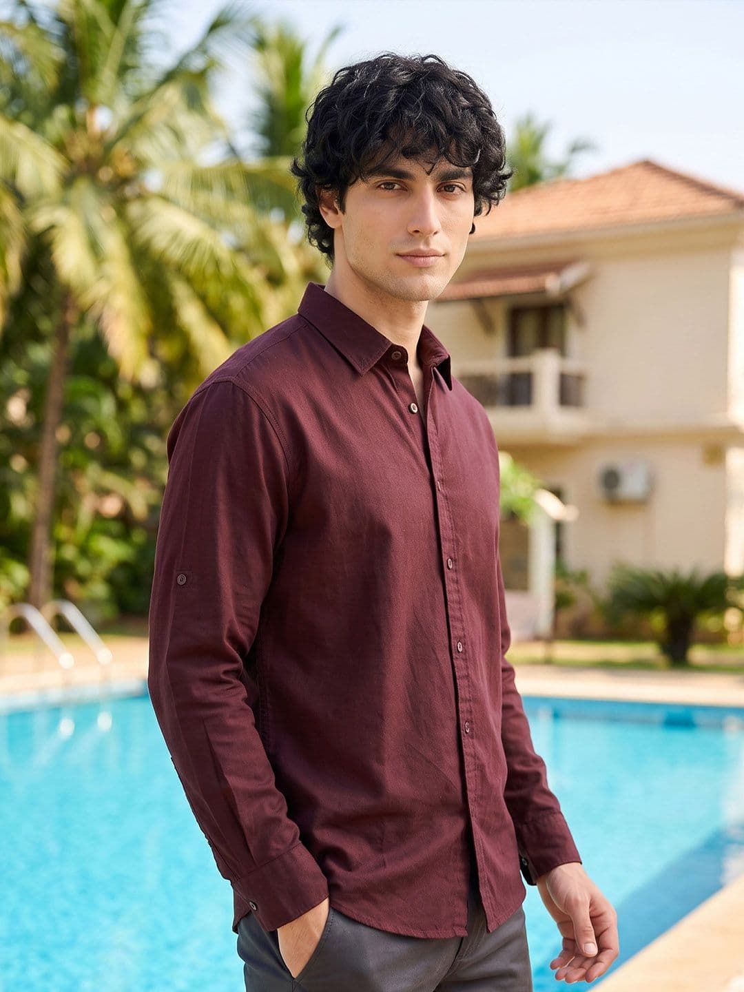 HERE&NOW Men Relaxed Fit Casual Cotton Oxford Shirt - view 1