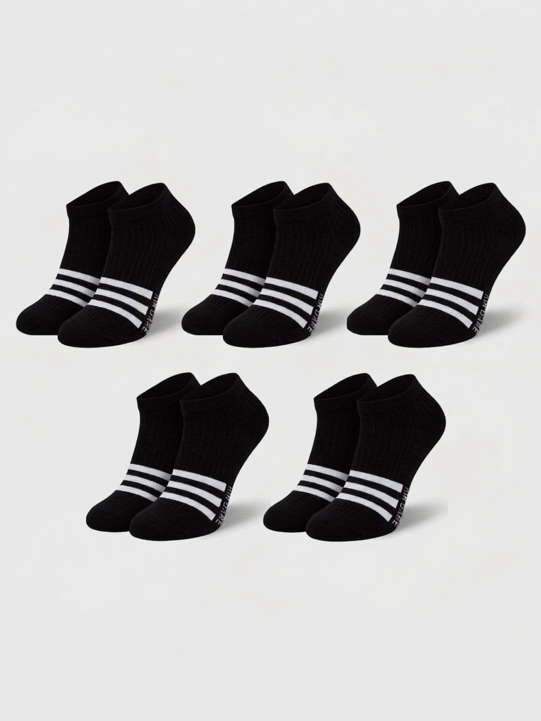 AIR GARB Unisex Pack of 5 Cotton Striped Ankle Length Socks - view 1