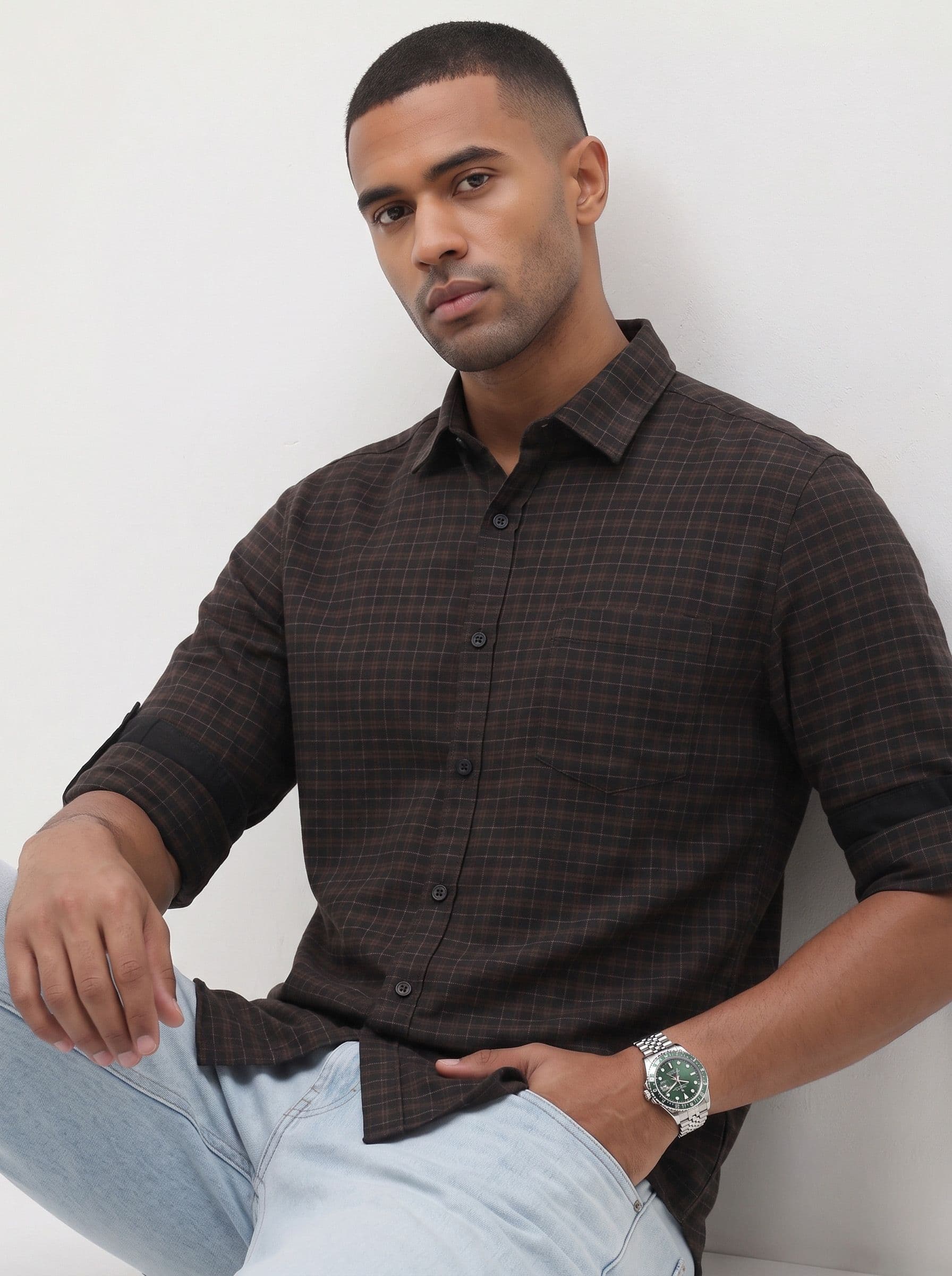 Roadster Life Co. Soft touch Checked Casual Shirt - view 1