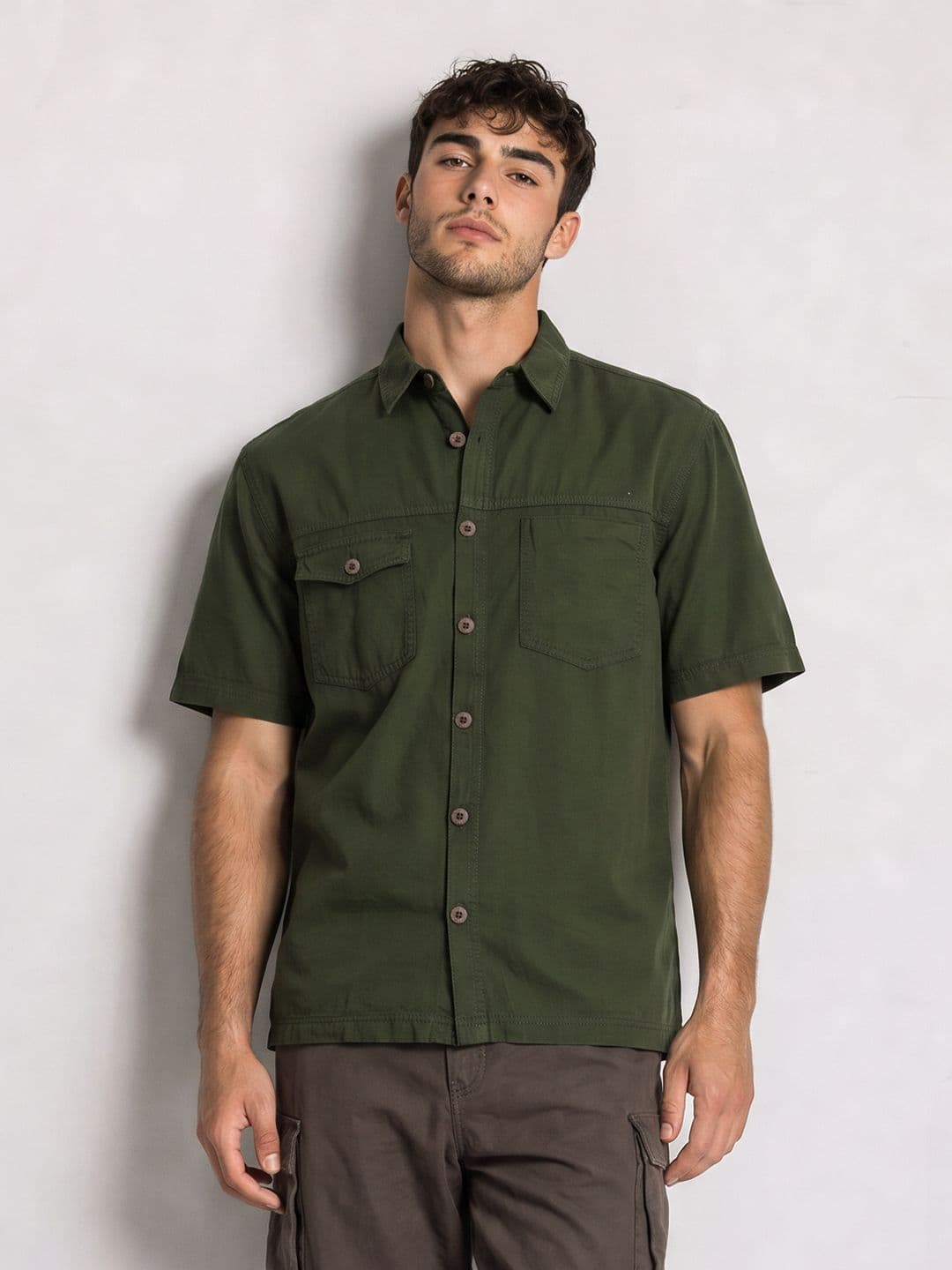 The Roadster Life Co. Spread Collar Pure Cotton Casual Shirt - view 1